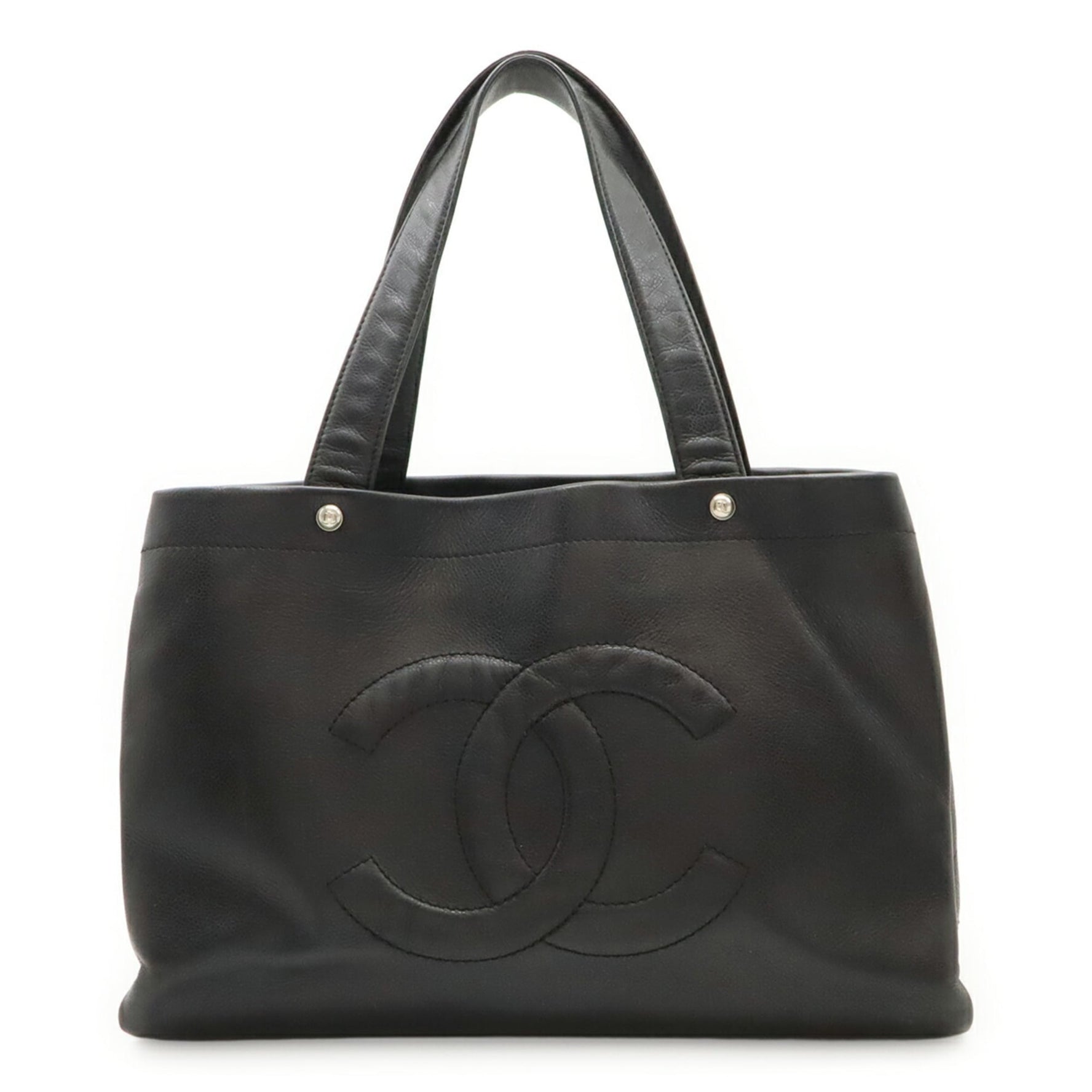 CHANEL Coco Mark Tote Bag Shoulder Caviar Leather