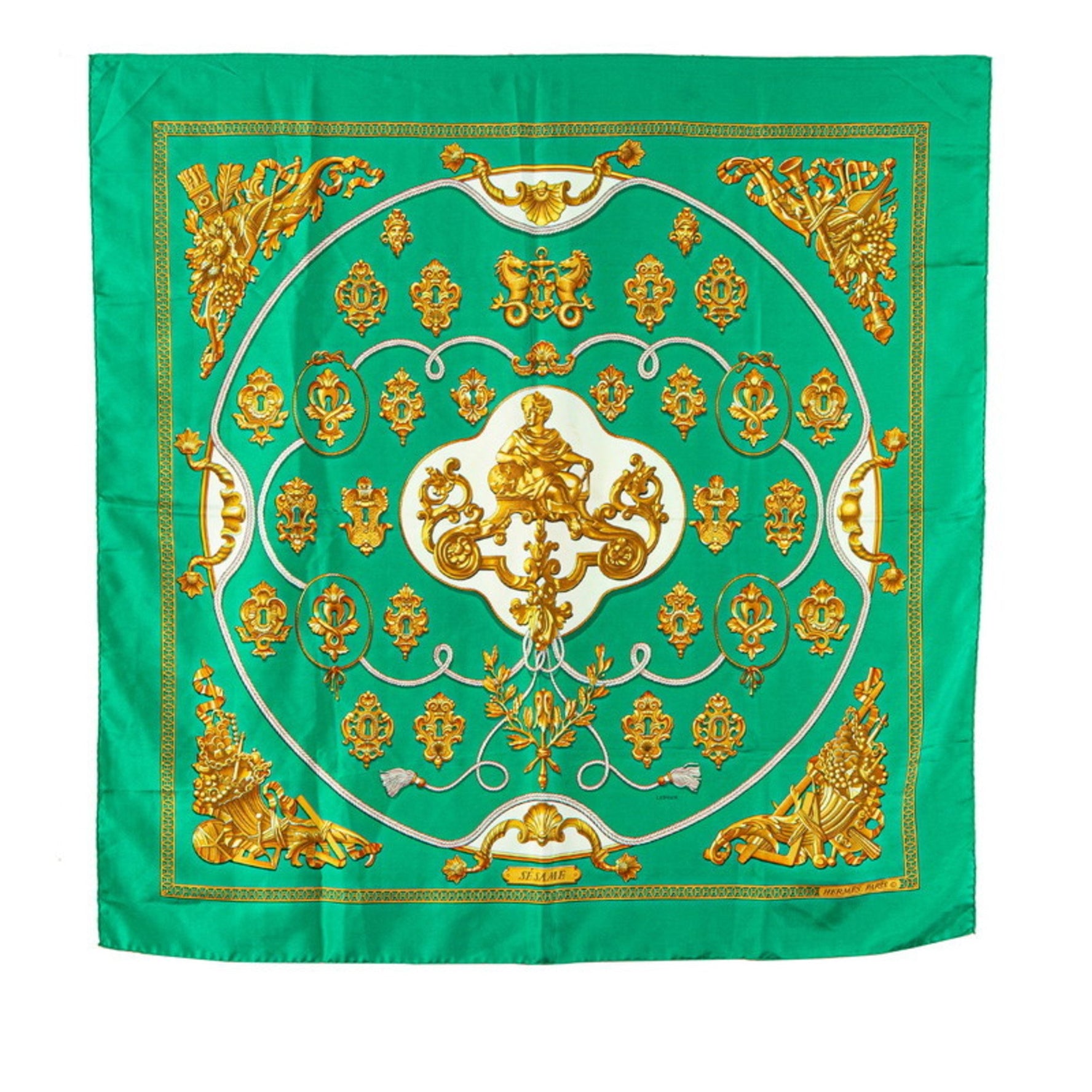 Hermes Hermès Carré 90 Sesame Scarf, Silk