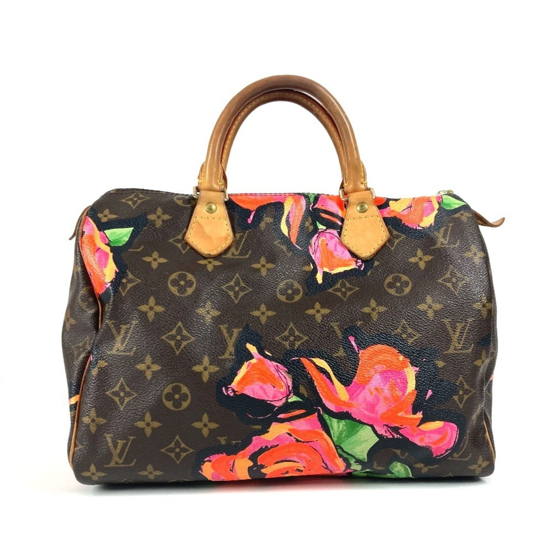 Louis Vuitton Monogram Rose Speedy 30 Bag Mini Boston Handbag Canvas Brown