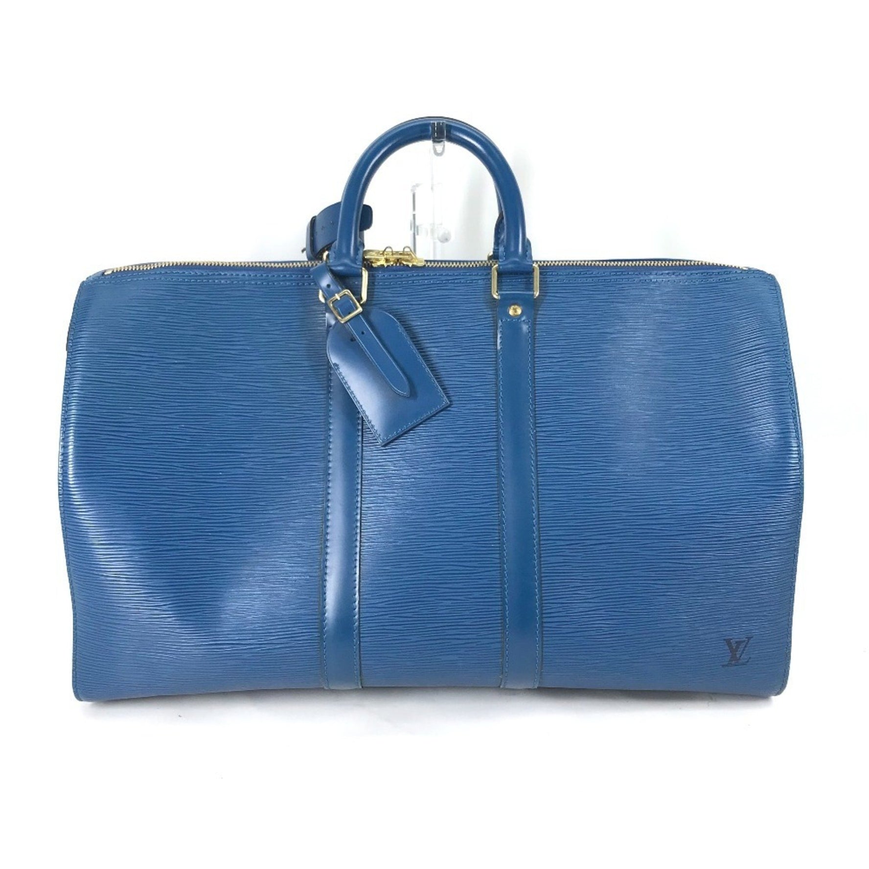 Louis Vuitton Epi Leather Keepall 45 Travel Bag, Handbag/Boston Toledo Blue