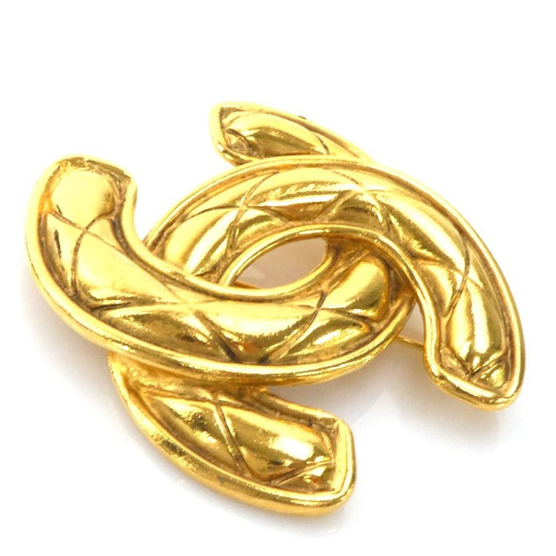 CHANEL Brooch Coco Mark Metal Gold Women's