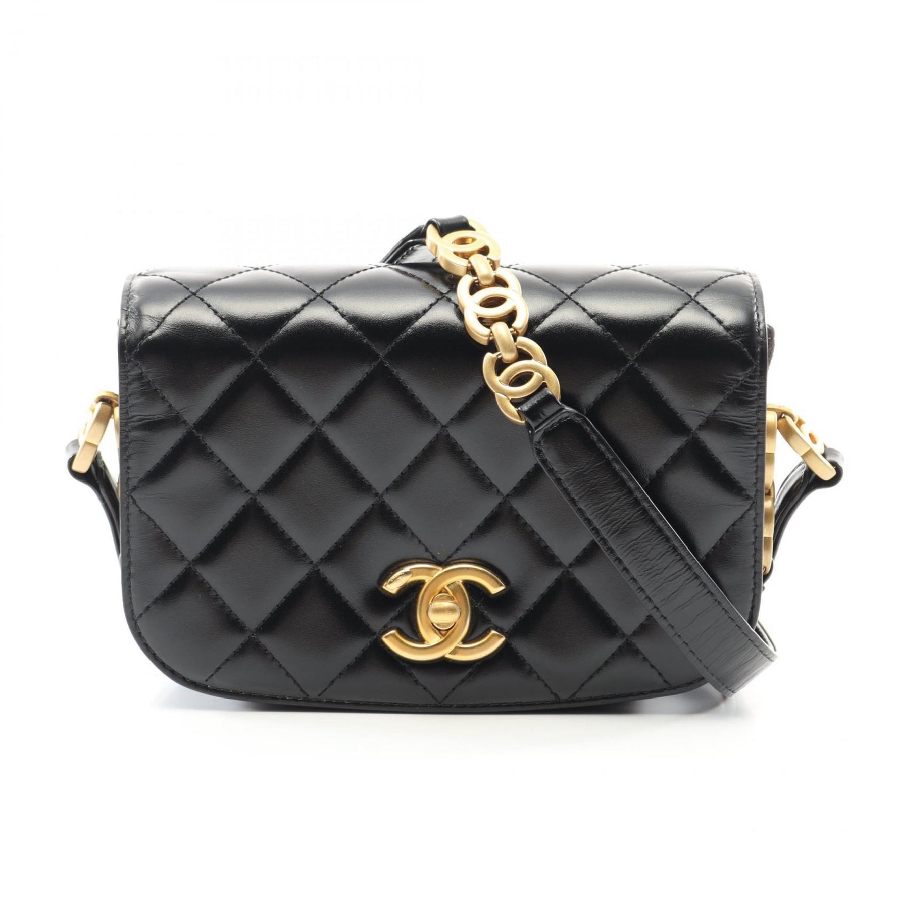 CHANEL Matelasse Shoulder Bag Leather Suede