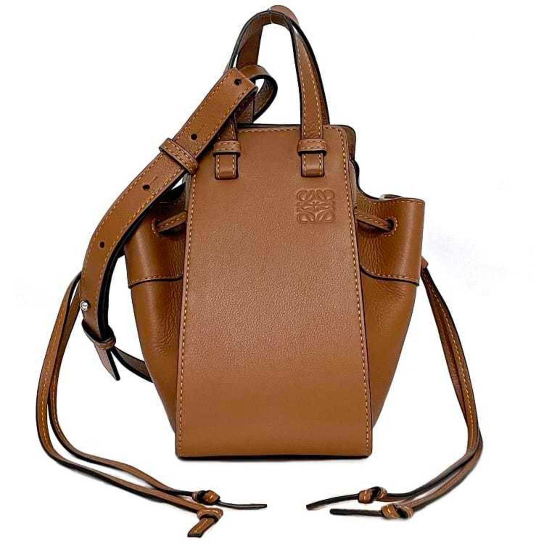 LOEWE Shoulder Bag Hammock Anagram Drawstring Leather Nano Micro Pochette