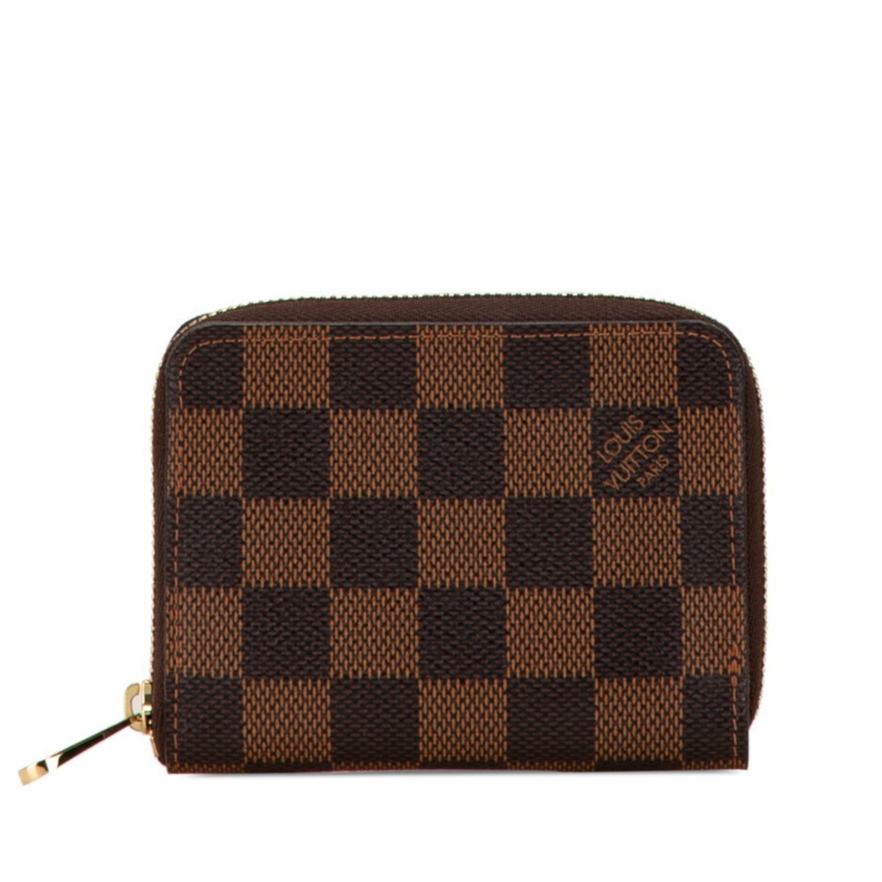 Louis Vuitton Damier Zippy Coin Purse Case PVC Leather