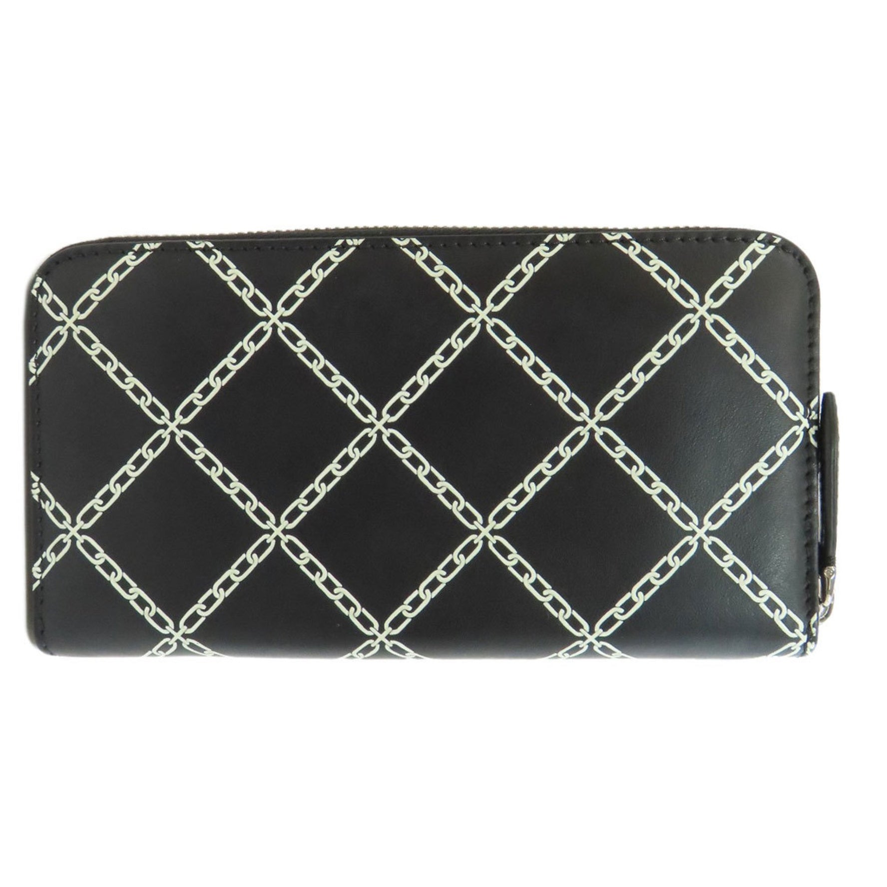 Burberry Chain Motif Long Wallet Leather
