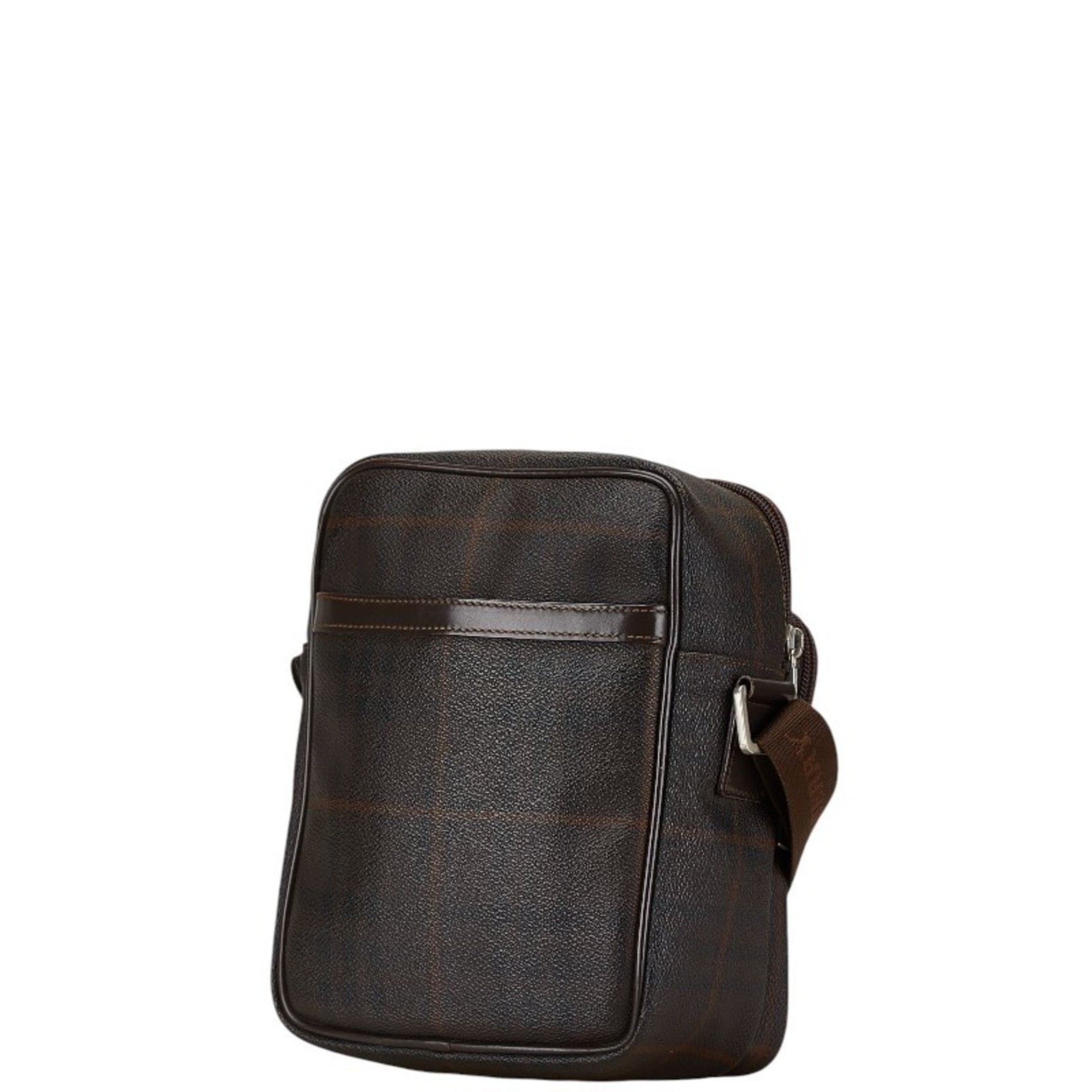 Burberry Check Shoulder Bag PVC Leather