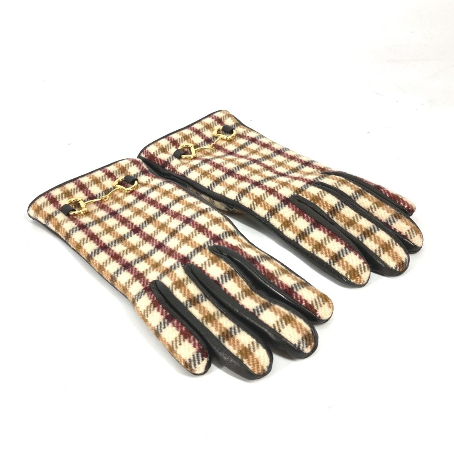 Gucci check gloves Glove Beige