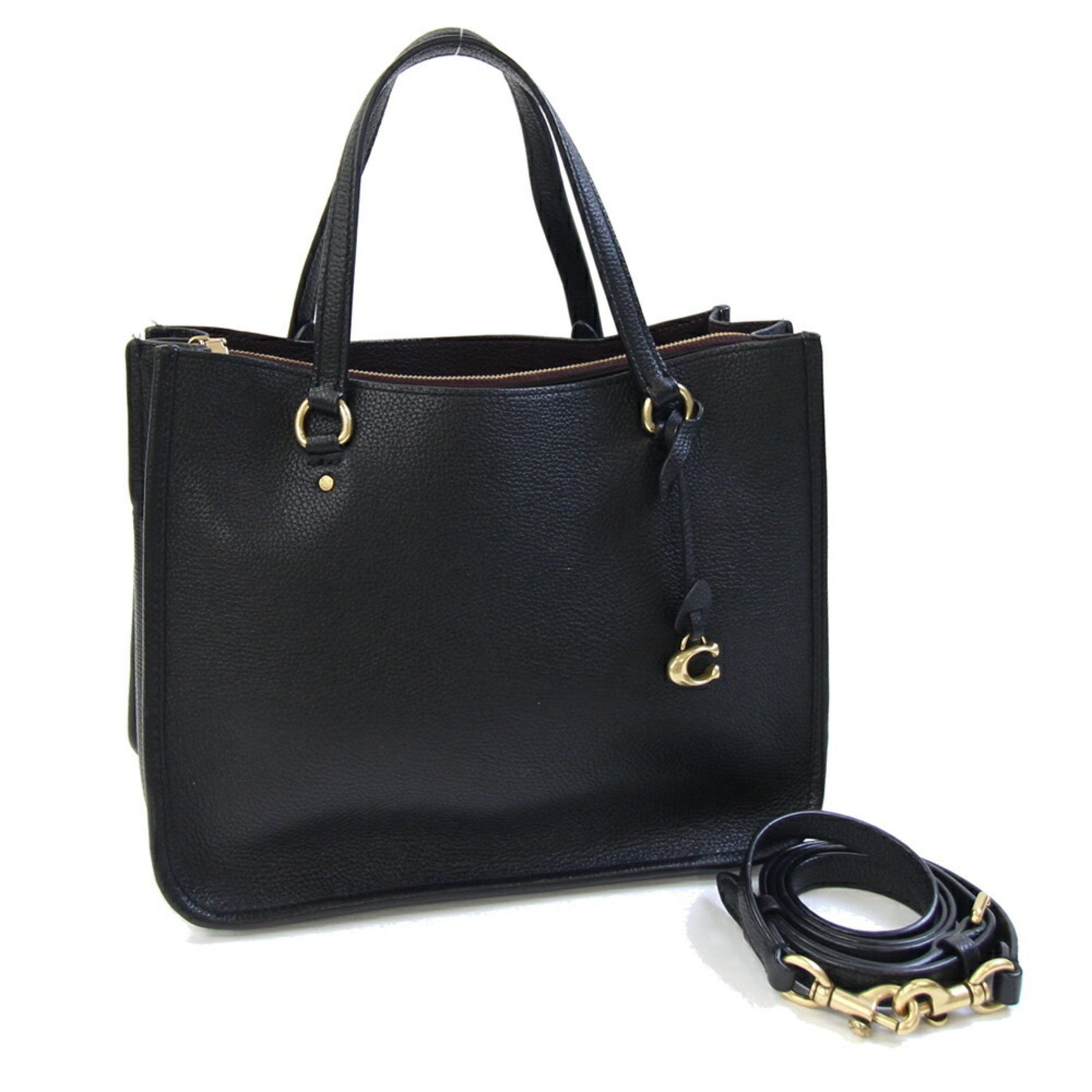 Coach Handbag Tyler Carryall 28 Leather Shoulder Bag Hand Tote