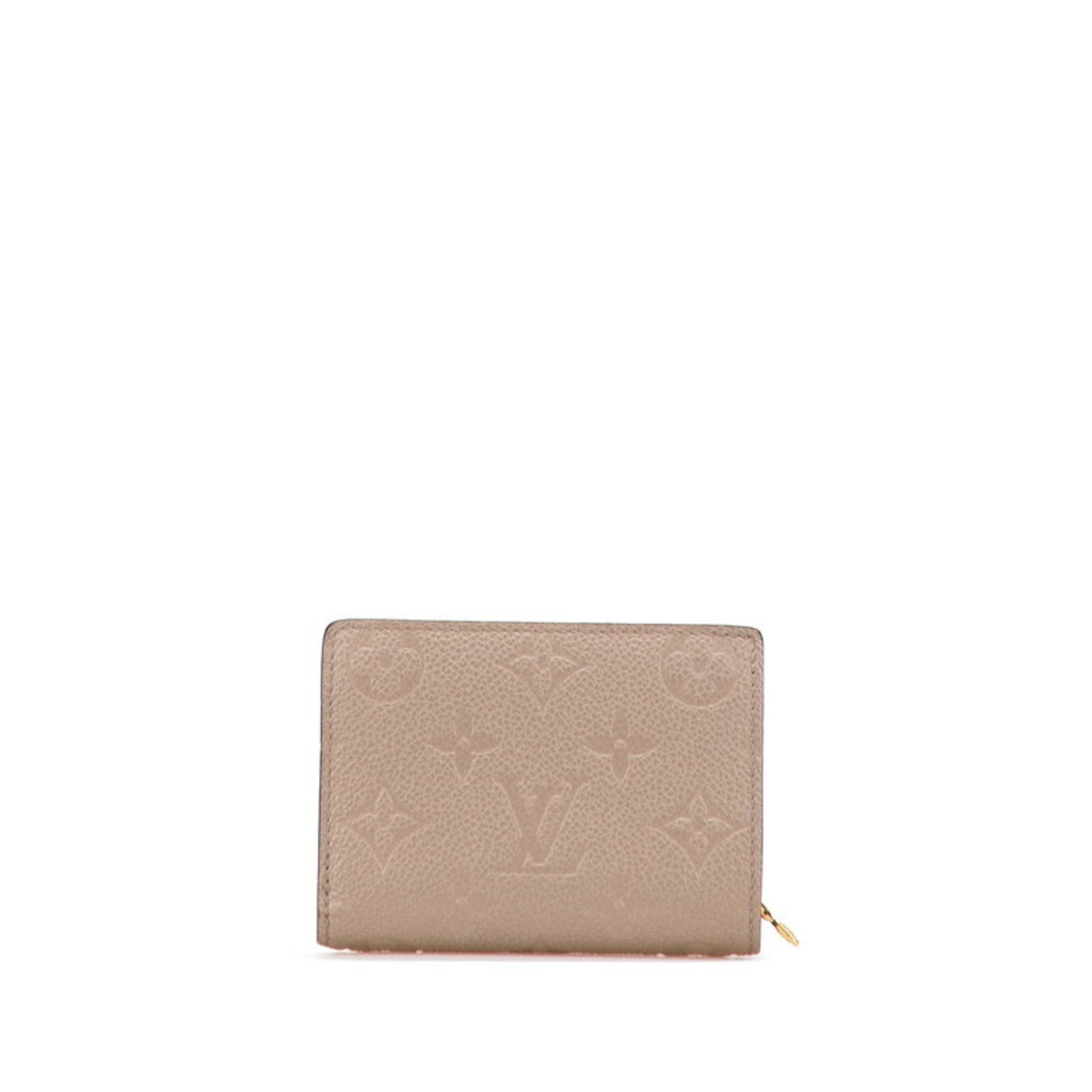 Louis Vuitton Monogram Empreinte Portefeuille Claire Bifold Wallet Tourterelle Beige Leather LOUIS VUITTON
