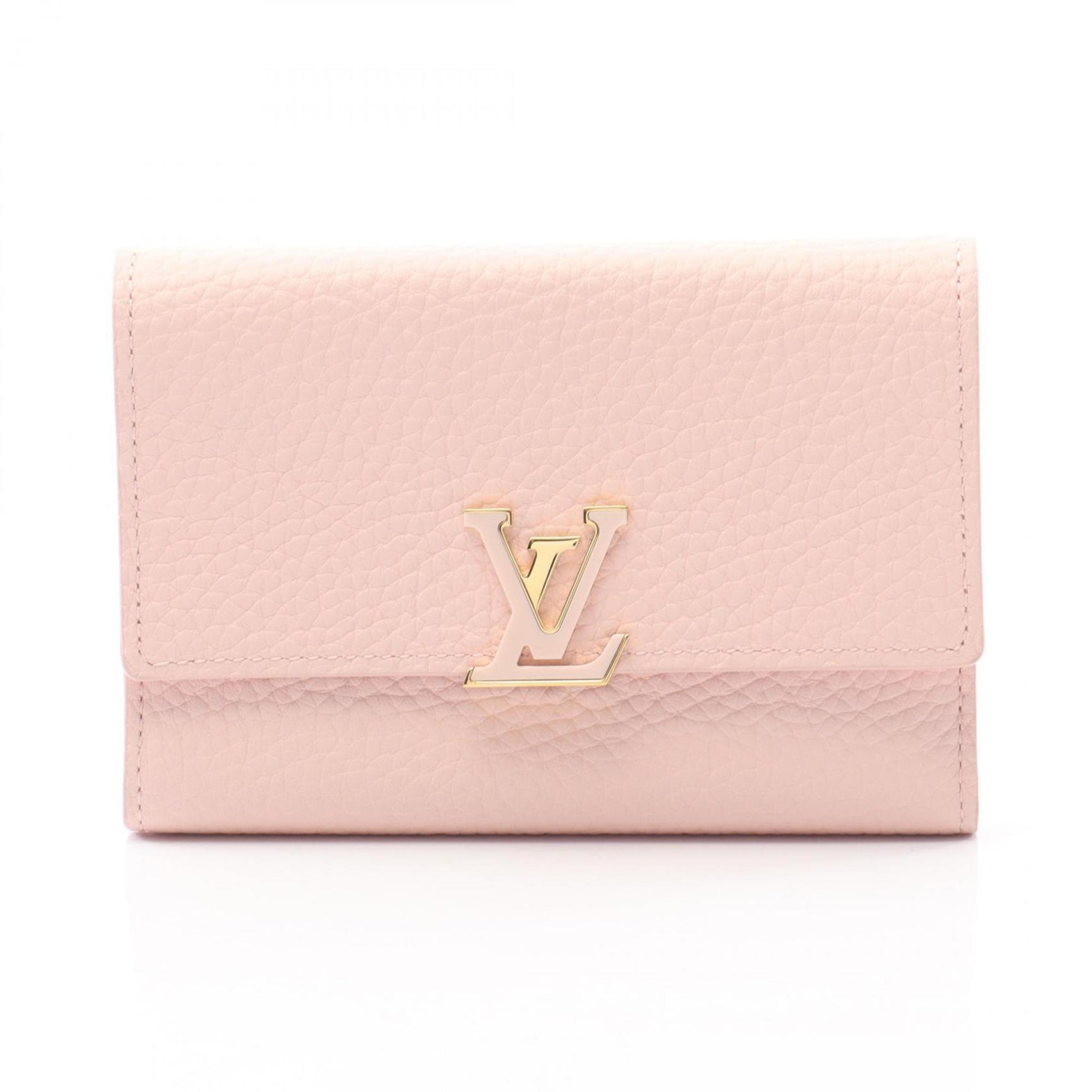 Louis Vuitton Portefeuille Capucines Compact Tri-fold Wallet, Taurillon Leather, Jasmine