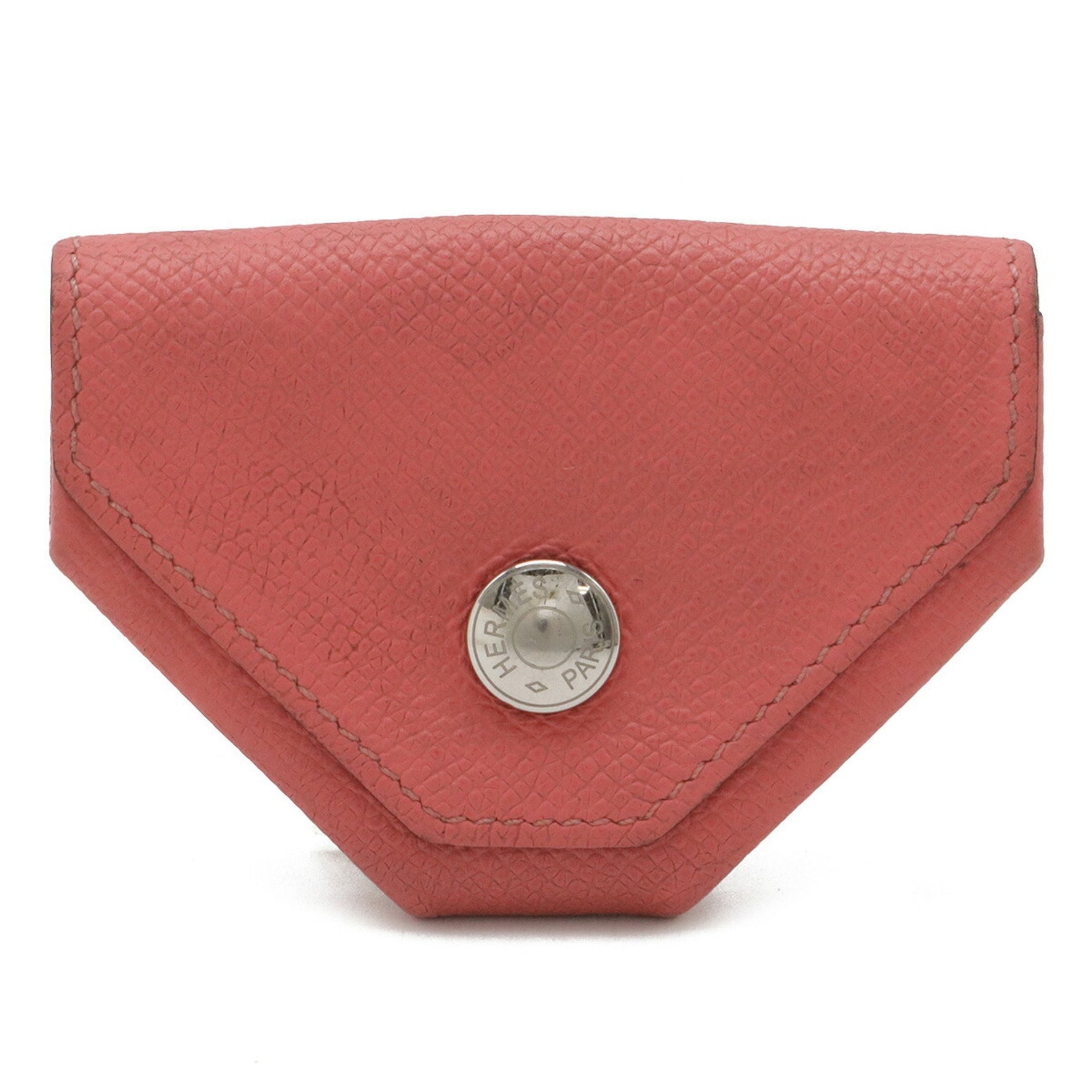 HERMES Le Vingt Quatre Coin Case, Purse, Epsom Leather, Rose Azalee, Pink, C Stamp
