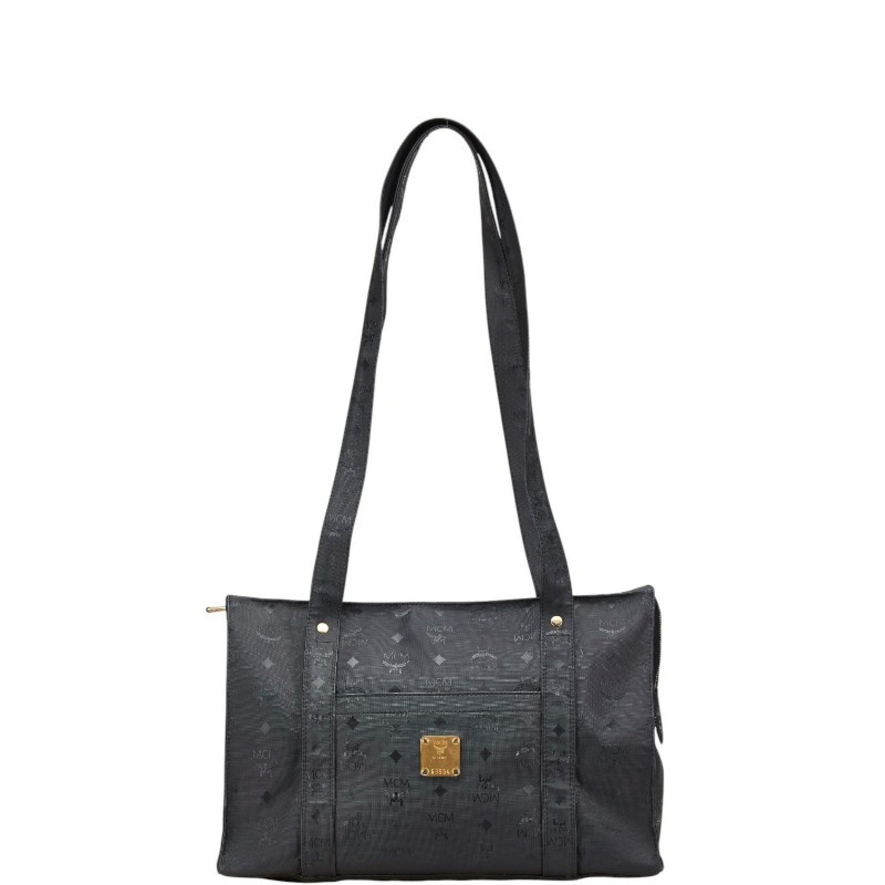 MCM Visetos Monogram Tote Bag, One-Shoulder PVC