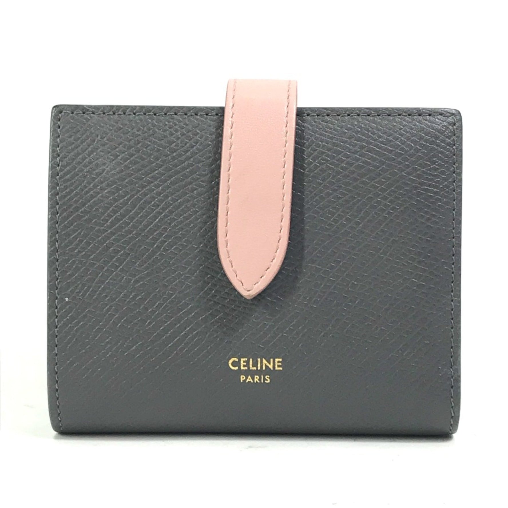 CELINE Bicolor Compact Trifold wallet x pink