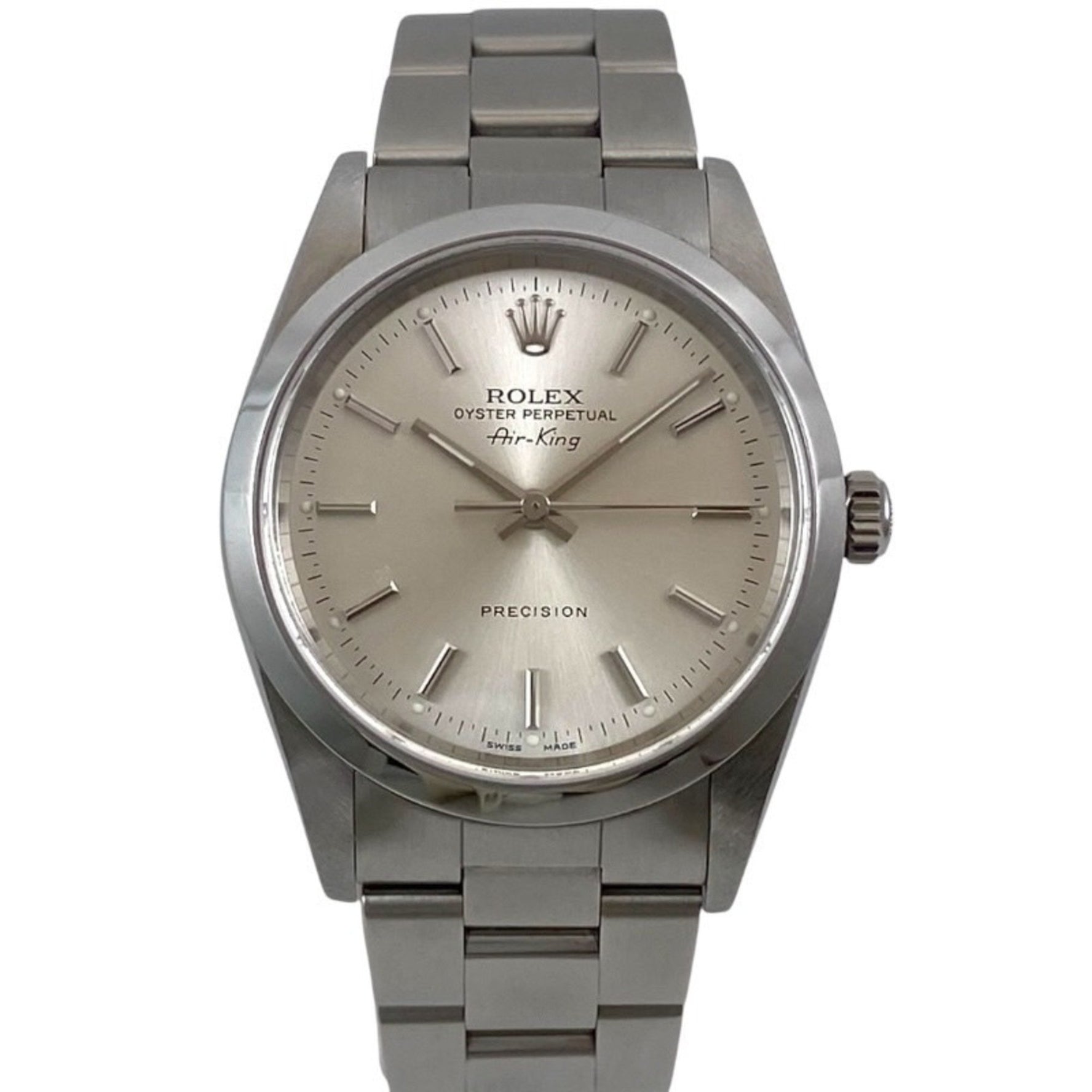 ROLEX Air-King Stainless Steel Watch, Silver, Z-Serial Number