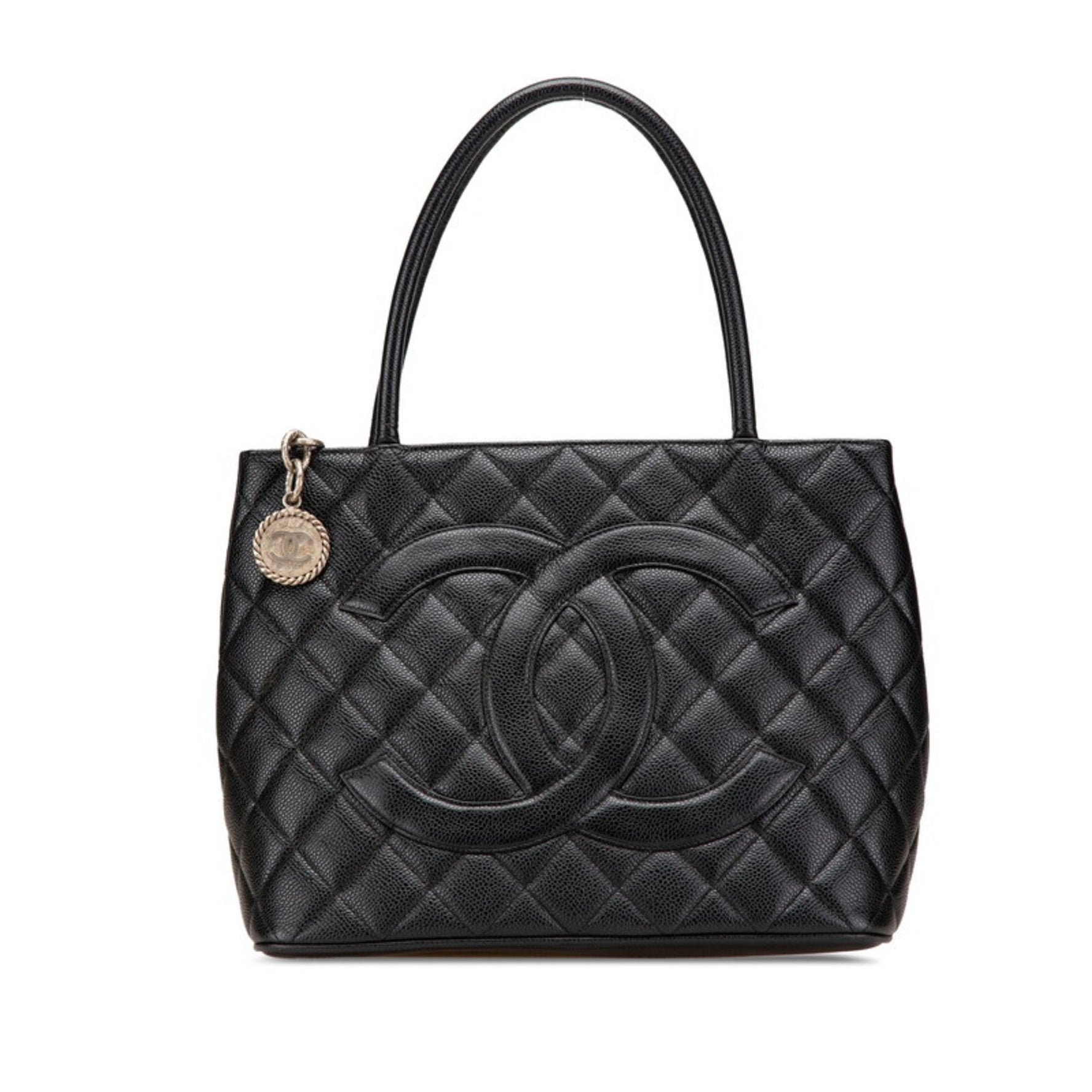 CHANEL Coco Mark Matelasse Reissue Tote Bag in Caviar Skin