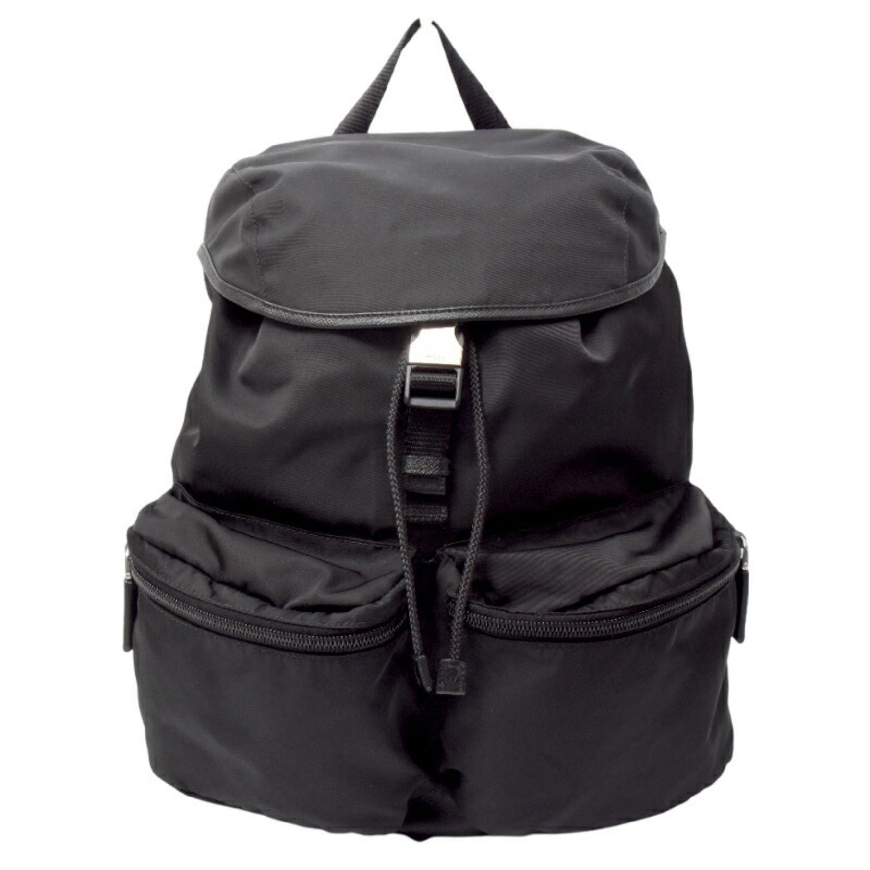 Prada Flap Backpack Triangle Plate Nylon