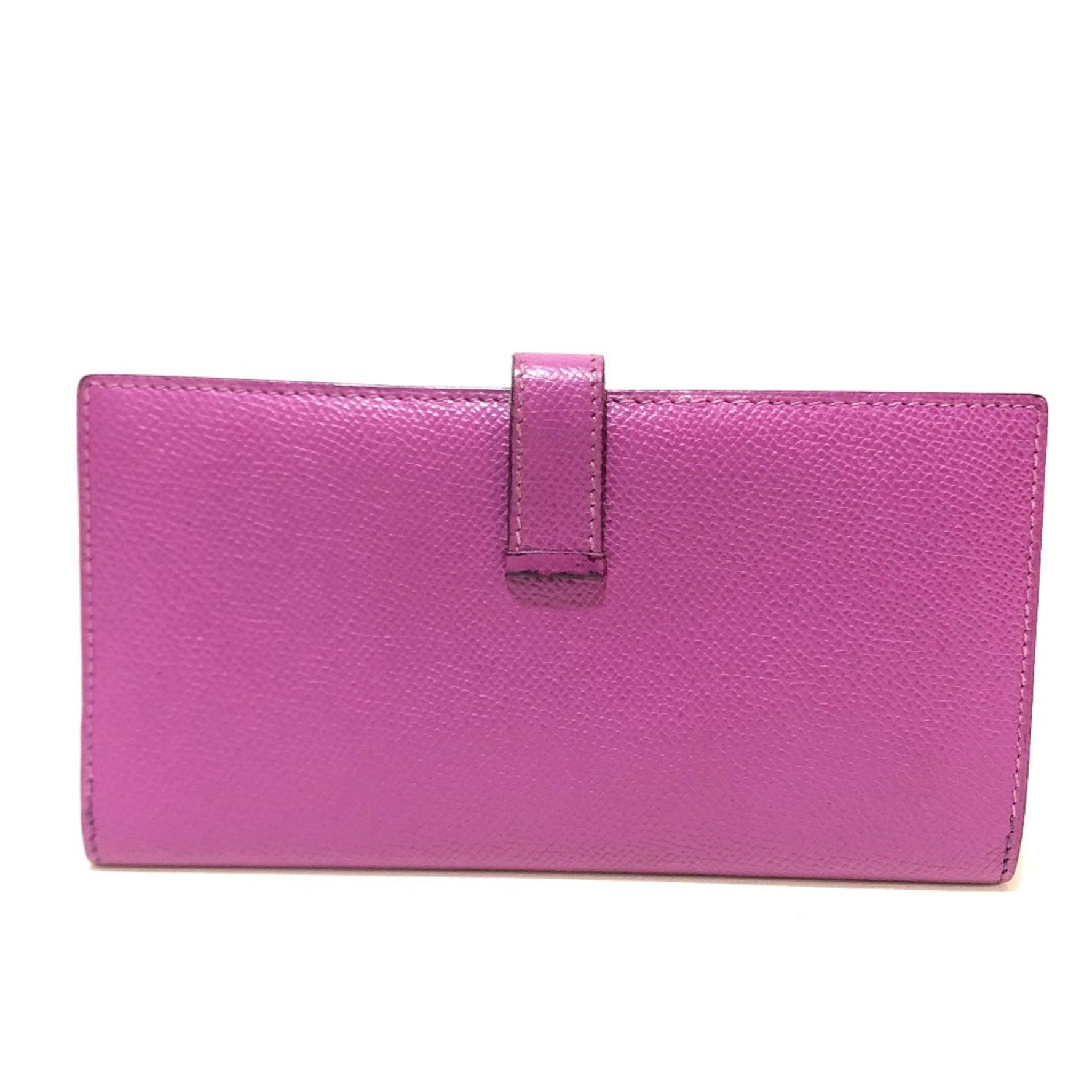 Hermes Bearn Bifold Long Wallet Long Wallet SilverHardware cyclamen