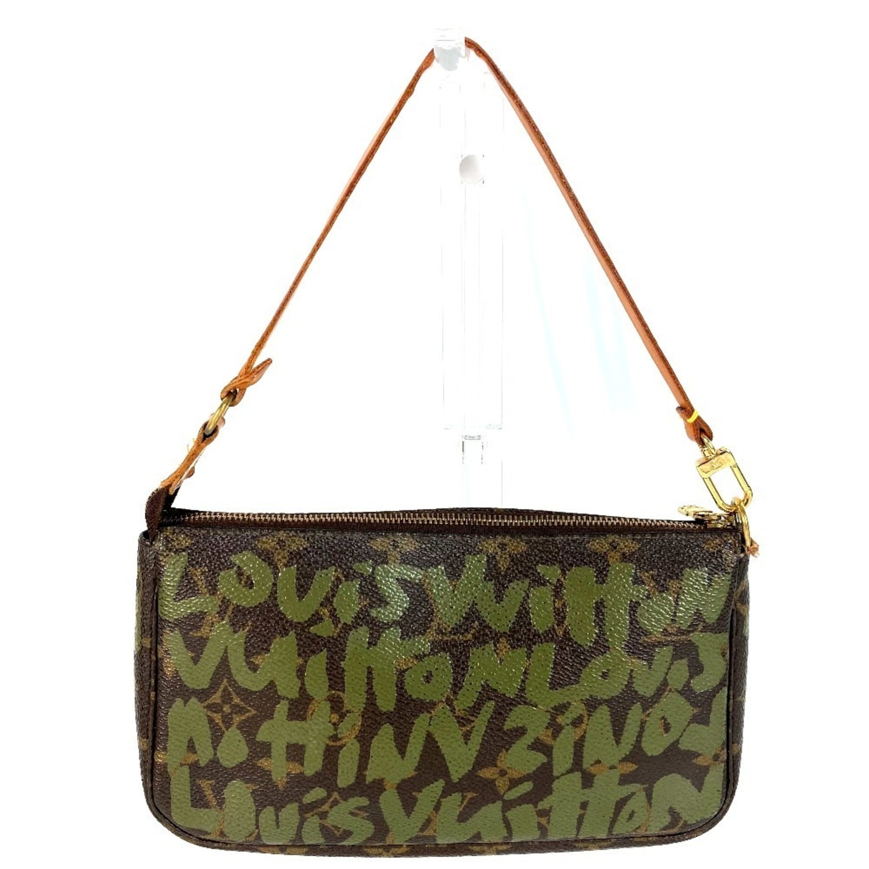 Louis Vuitton Monogram Graffiti Pochette Accessory Pouch Bag Shoulder Handbag Canvas