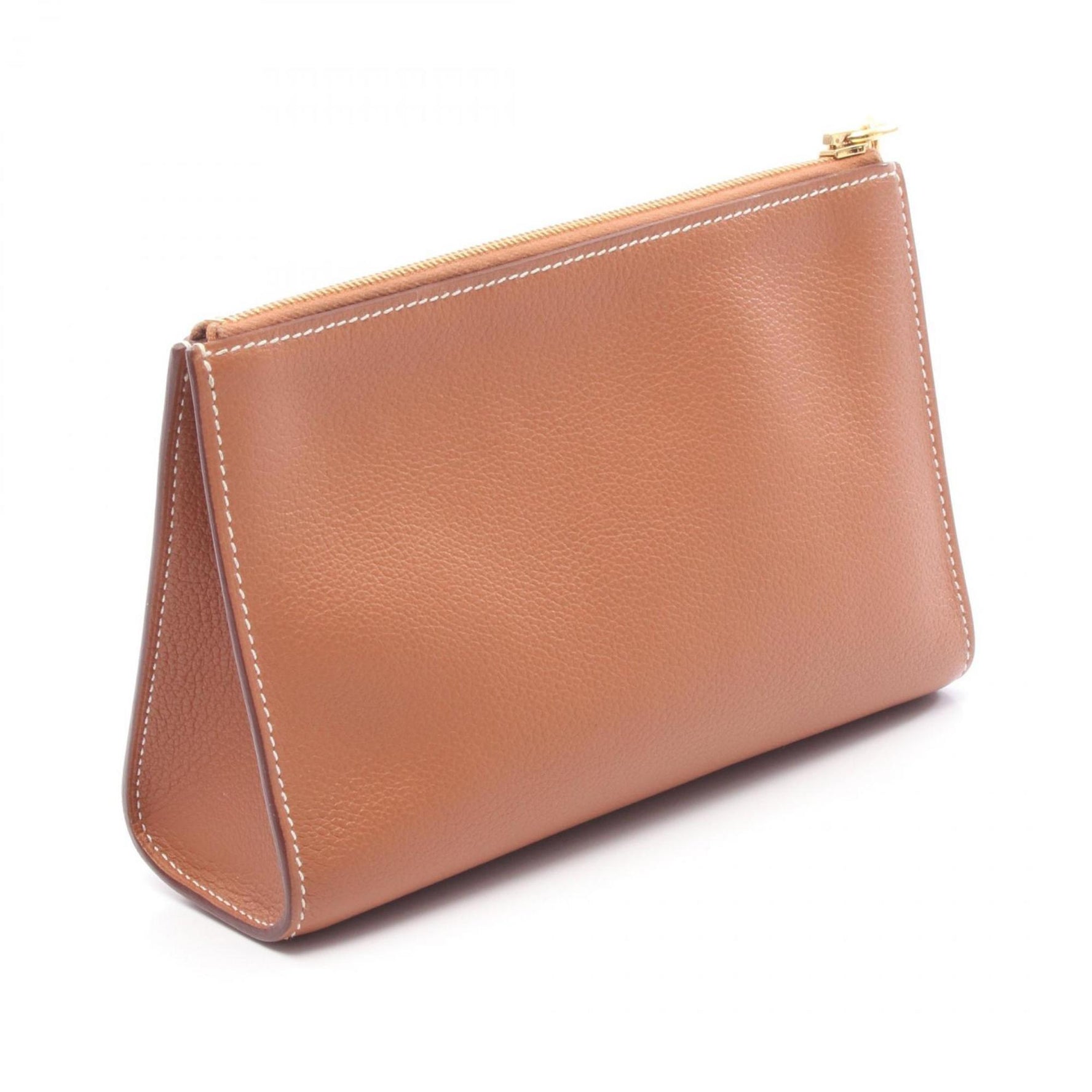 Hermes Hermès Zip Ango PM Chaine d'Ancre Pouch Bag in Leather, Evercolor, Brown