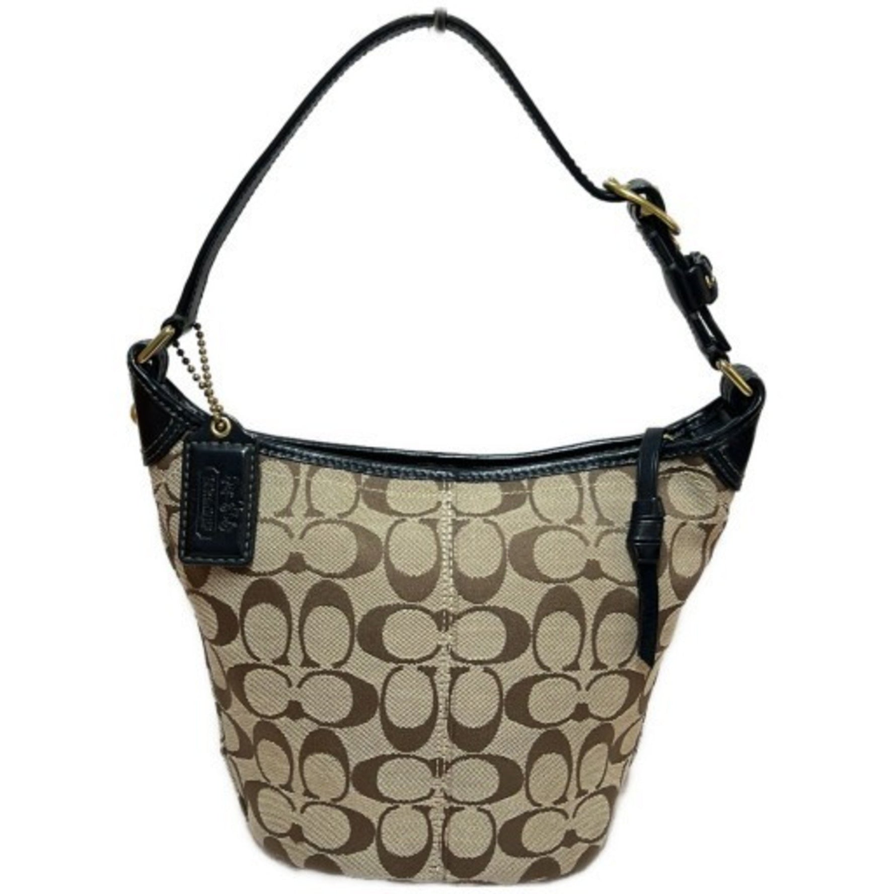 COACH Signature Leather Canvas Bag Black - Available at Mikunigaoka Store