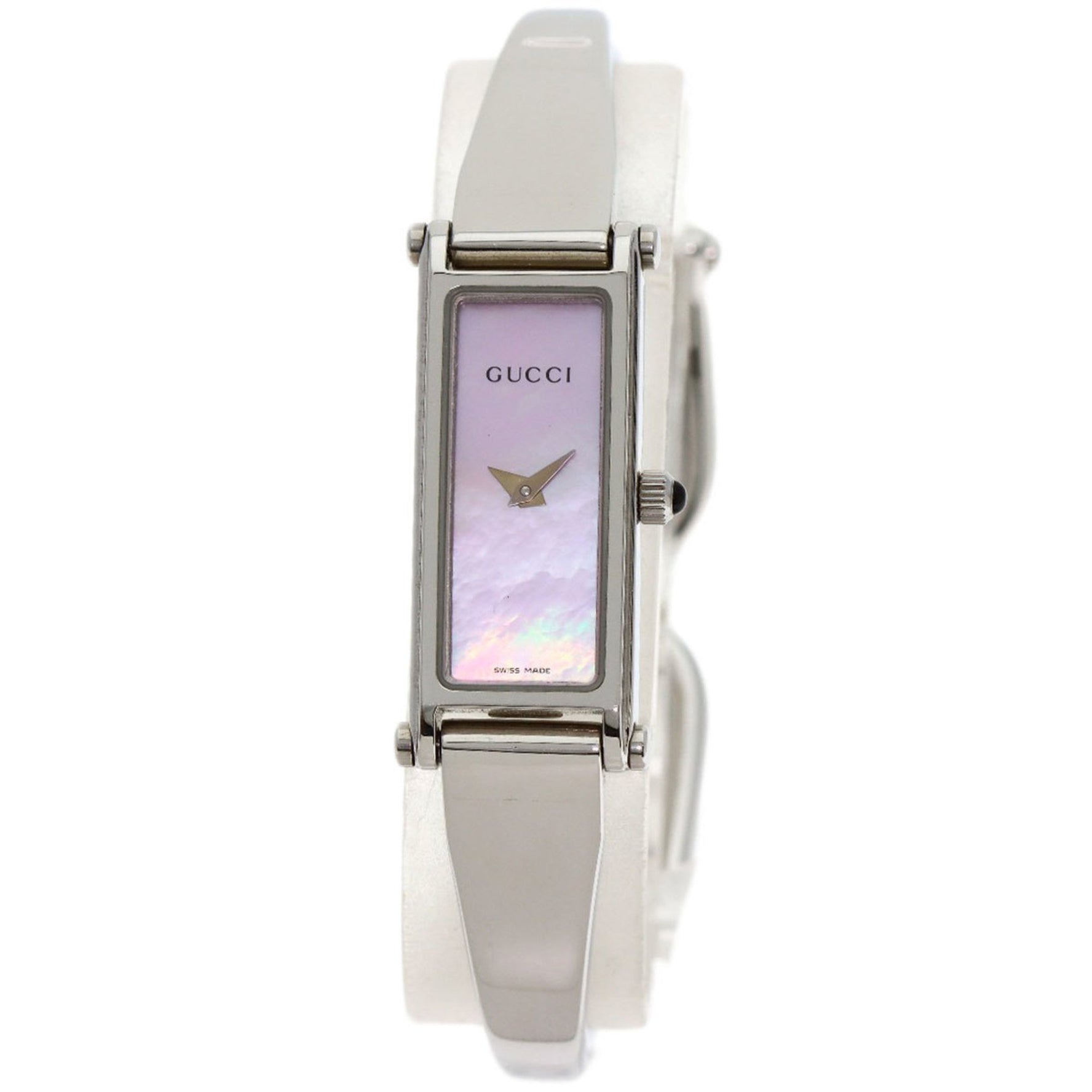 Gucci Square Face Watch Stainless Steel SS Ladies