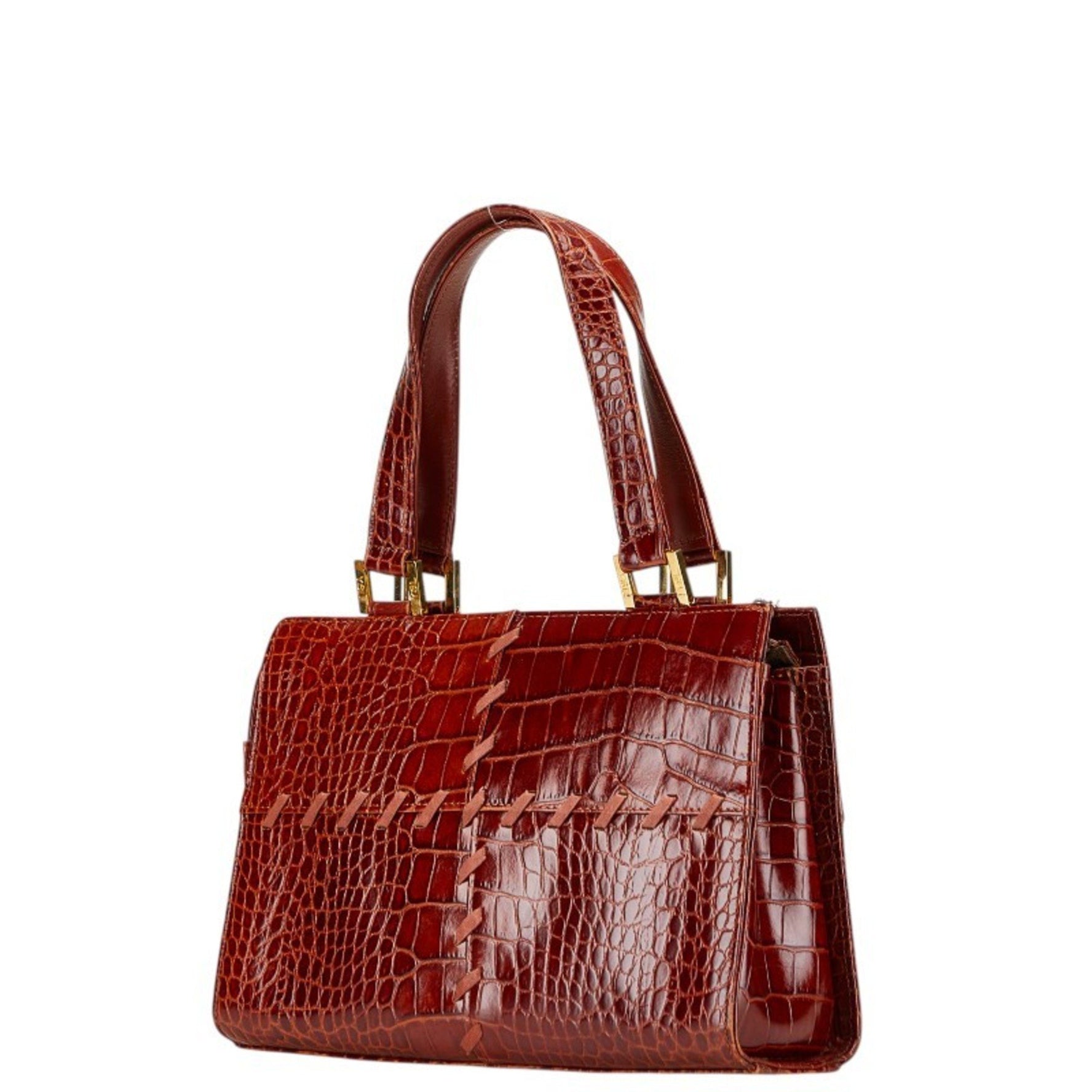 Saint Laurent Crocodile Embossed Patchwork Handbag Leather SAINT LAURENT