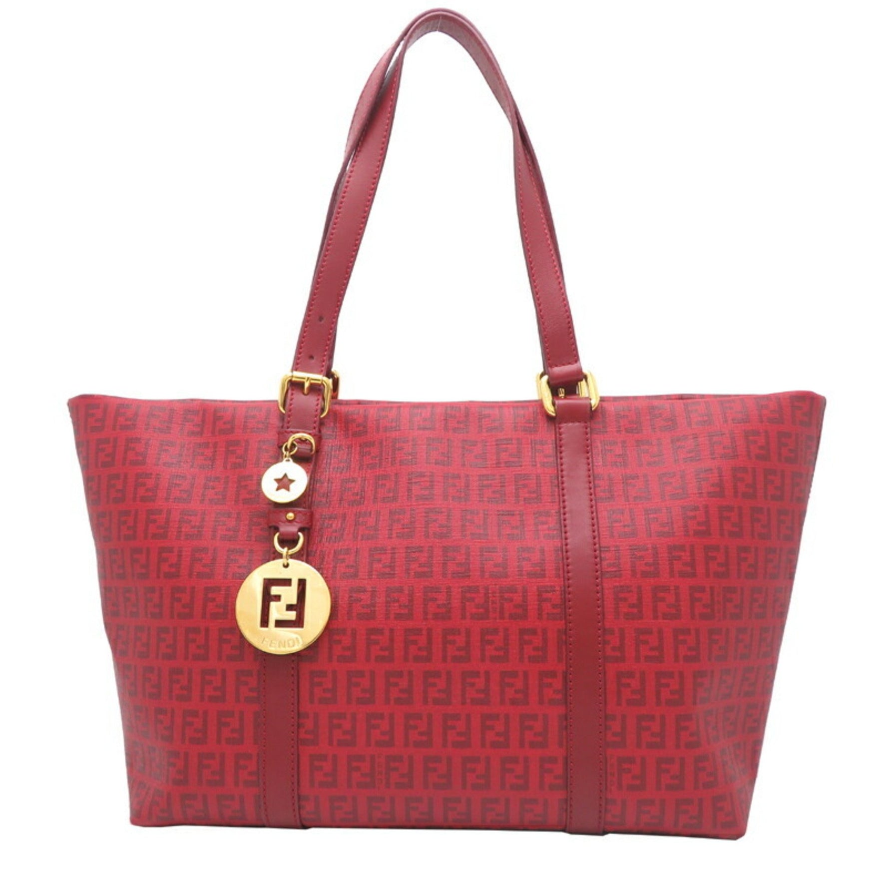 Fendi Tote Bag PVC Zucchino Red