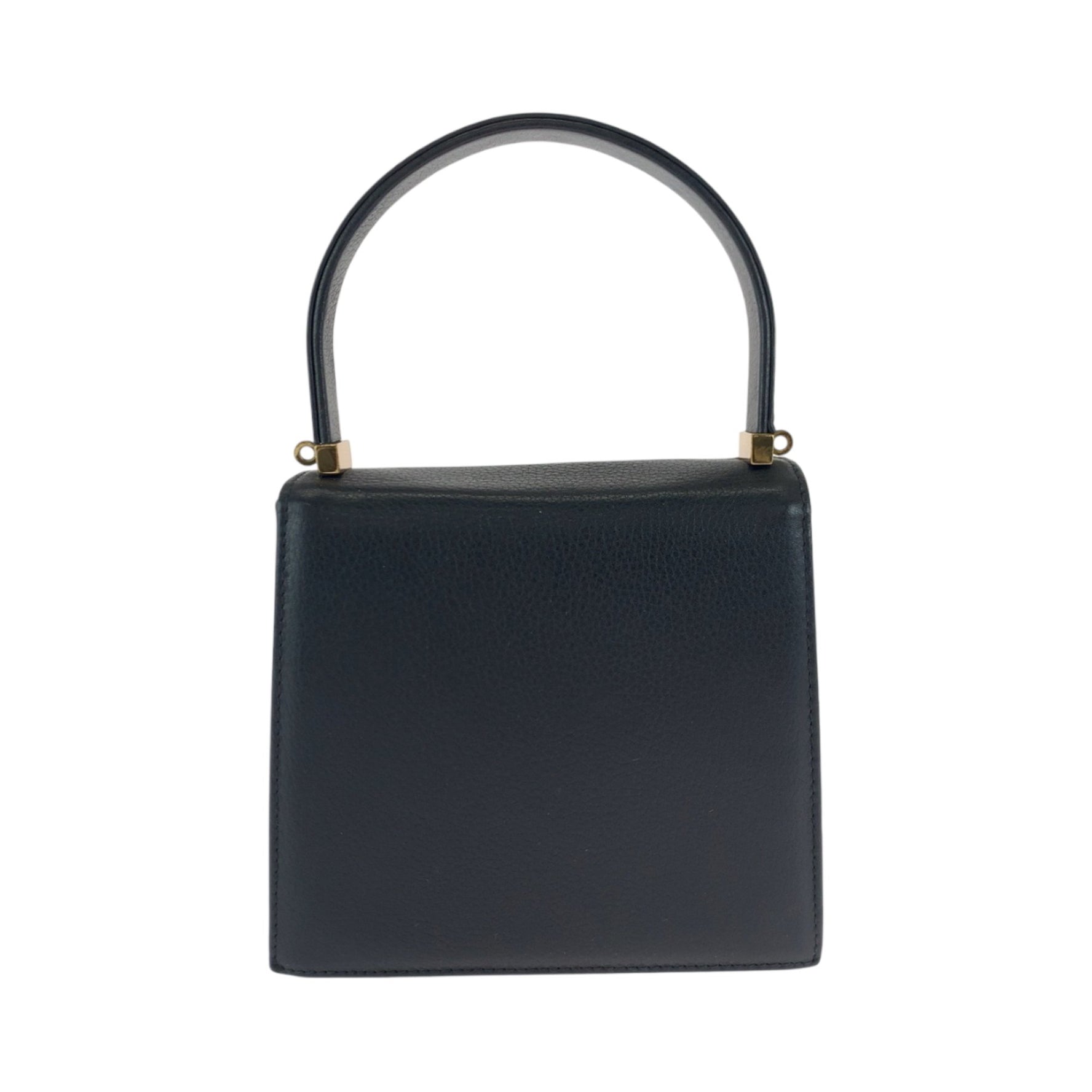 MCM Vintage Gold Hardware Leather Shoulder Bag Handbag
