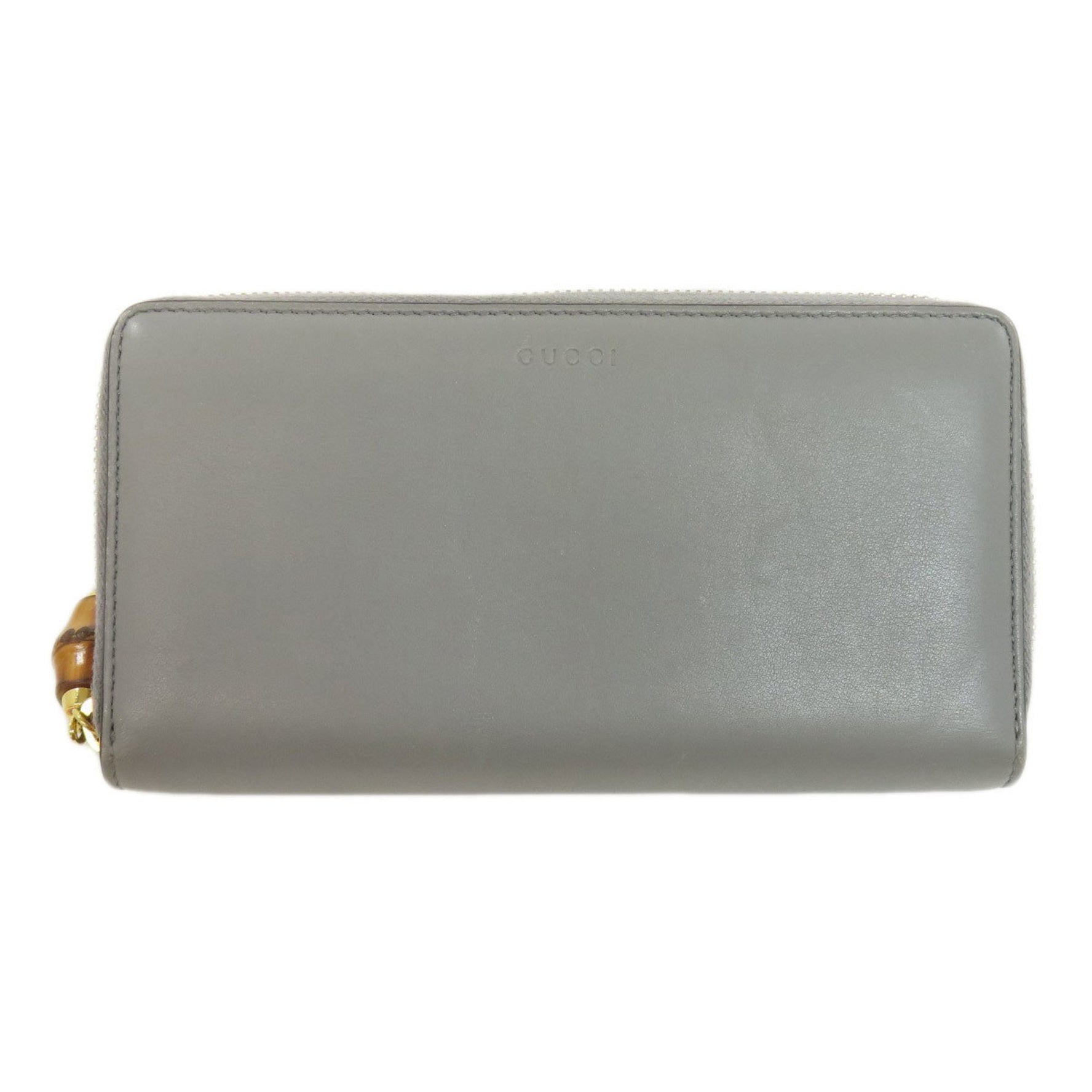 GUCCI Bamboo Long Wallet Leather