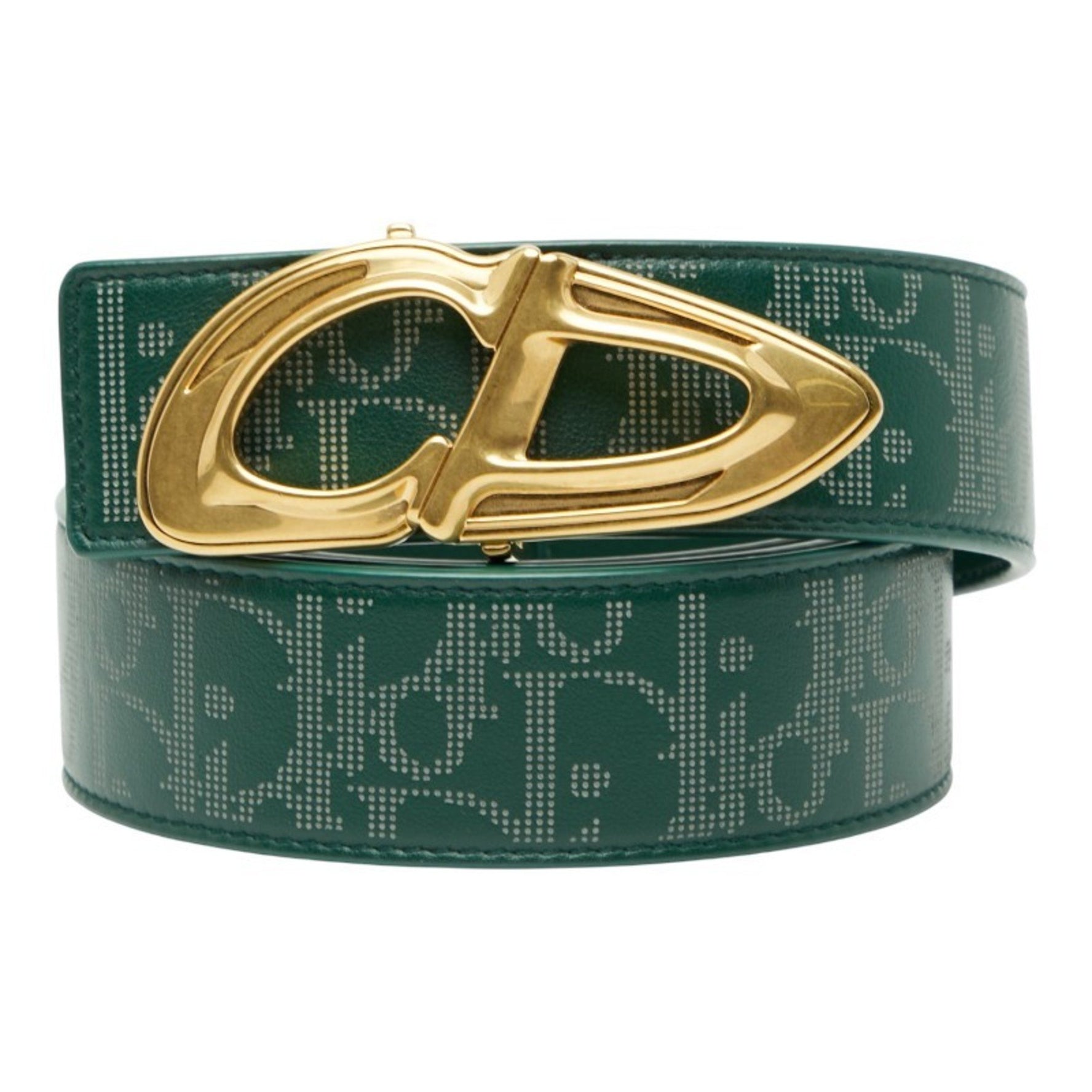 Christian Dior Dior CD Buckle Oblique Belt Leather