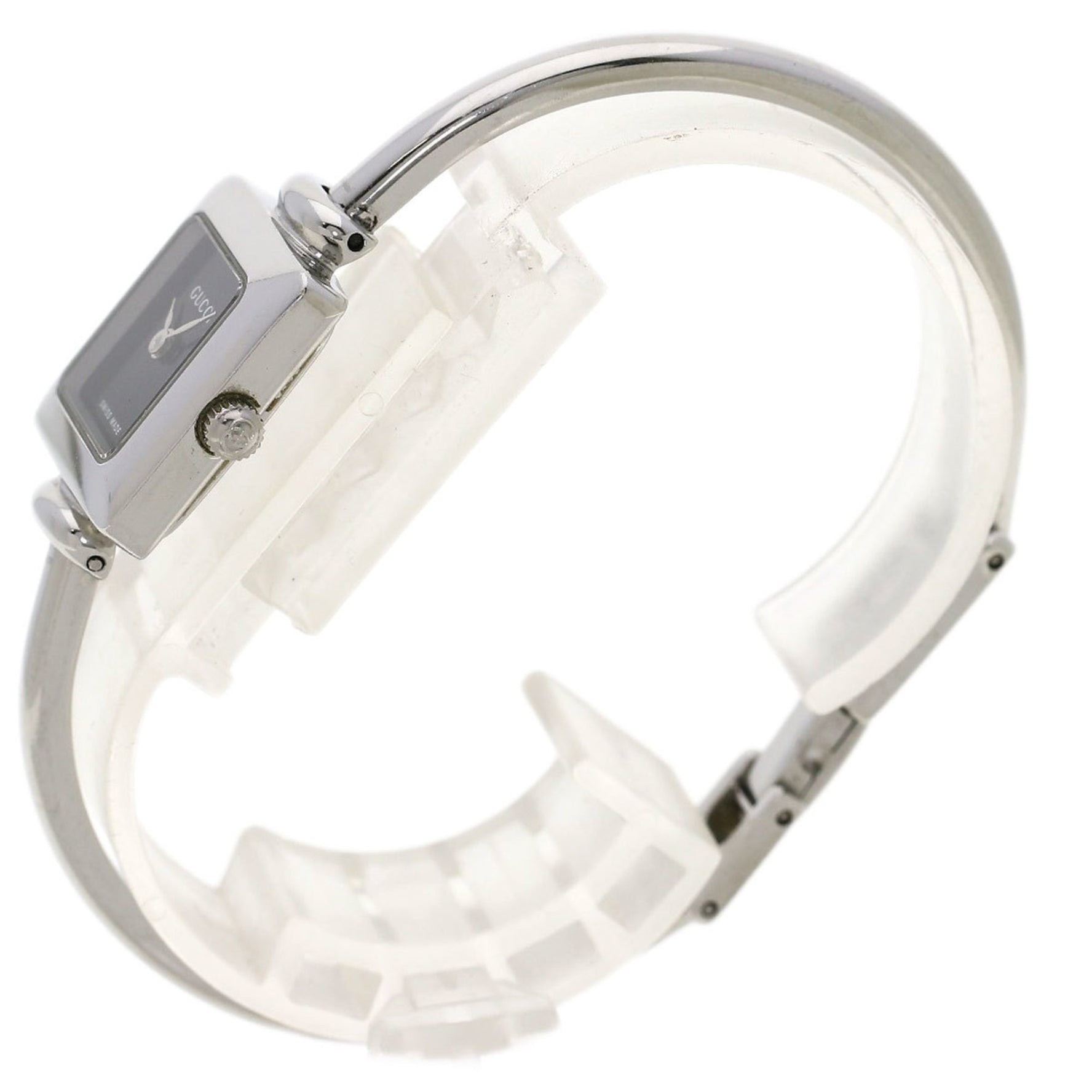 Gucci Square Face Watch Stainless Steel SS Ladies
