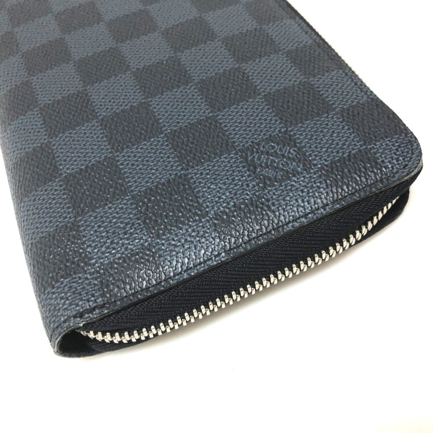 Louis Vuitton America's Cup 2017 Limited Zippy Organizer Round Zipper Long Wallet (With Coin Purse) Damier Ecobalt Canvas Navy