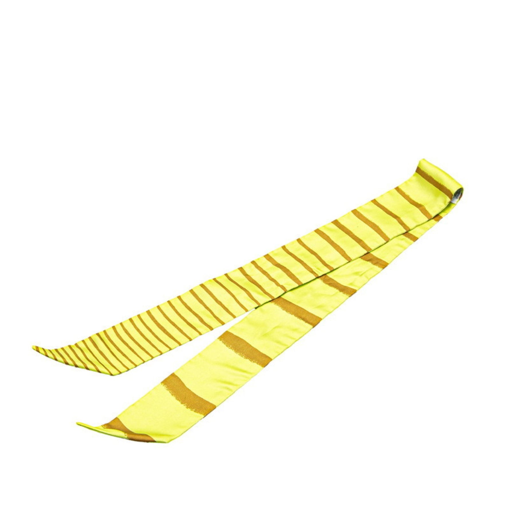 Hermes Twilly Mediterranean Scarf Muffler Yellow Brown Silk