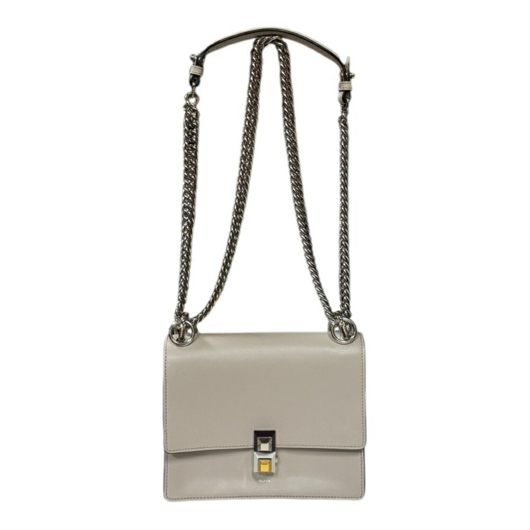 Fendi Canai Small Shoulder Bag Leather Chain