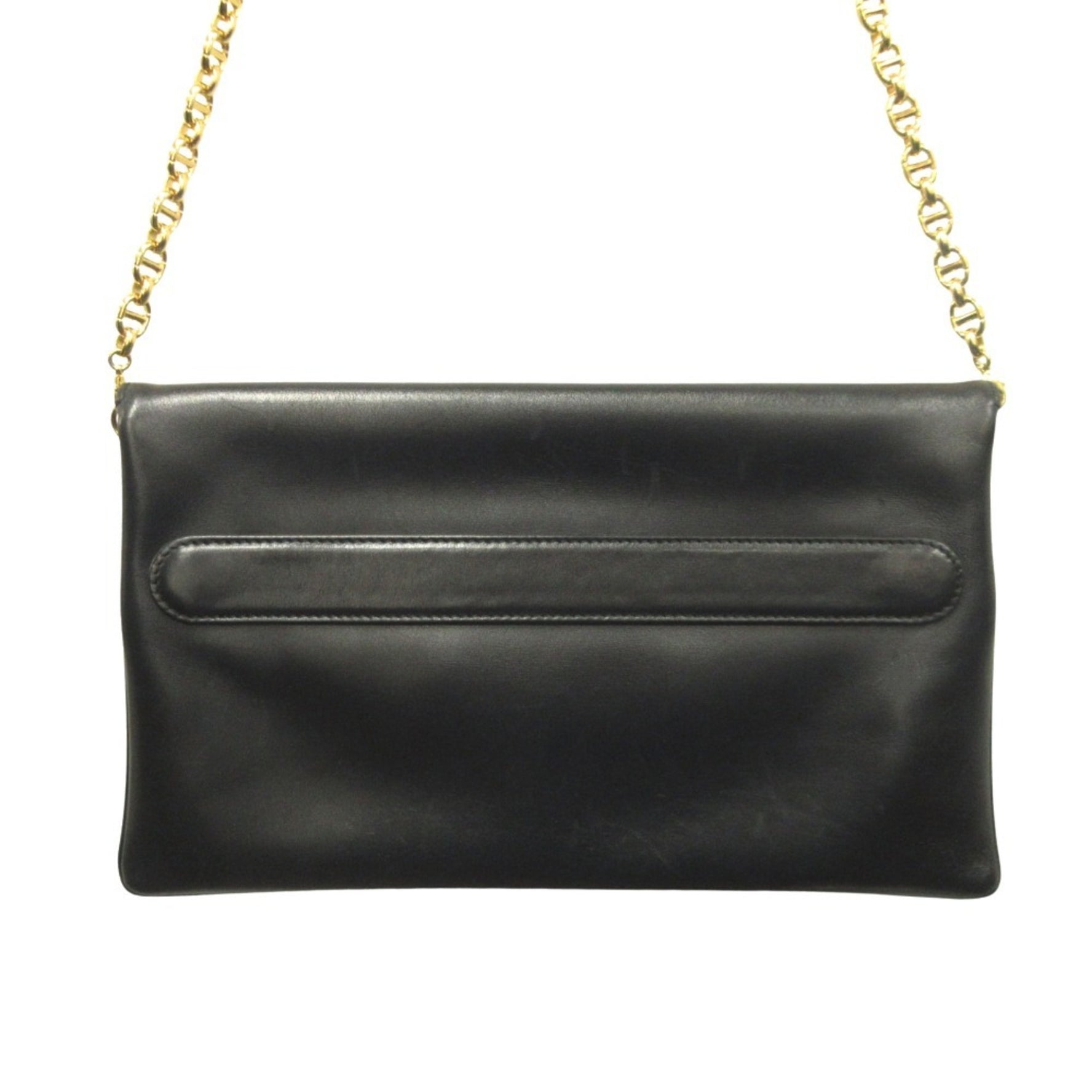 Christian Dior Double Shoulder Bag/Clutch/Crossbody Bag in Calfskin Leather