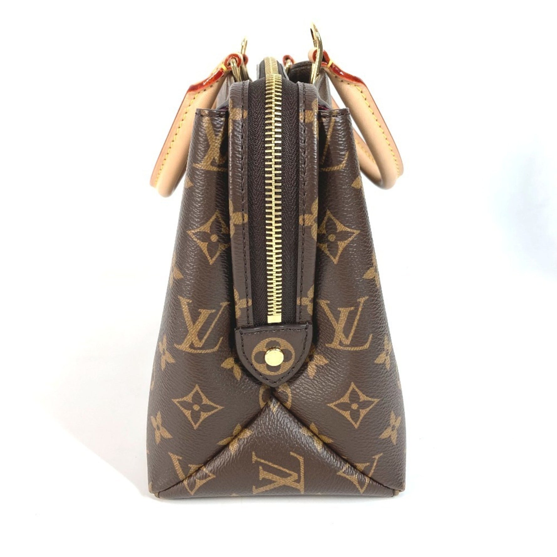 Louis Vuitton Monogram Petit Palais PM Bag Tote Shoulder Handbag Canvas Like New