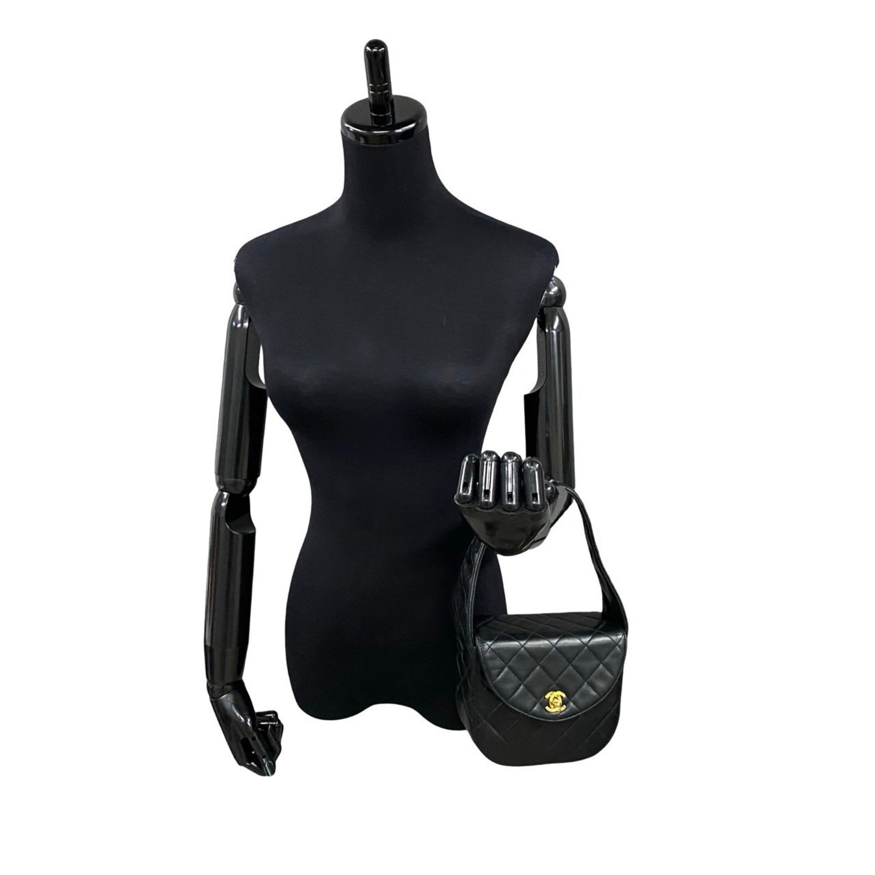 CHANEL Matelasse Coco Mark Lambskin Handbag Mini Tote Bag