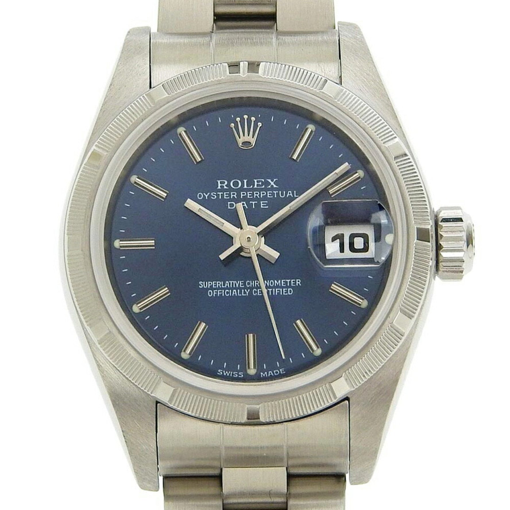 Rolex Watch Oyster Perpetual Date A-series 1999-2000 Engine Turned Bezel