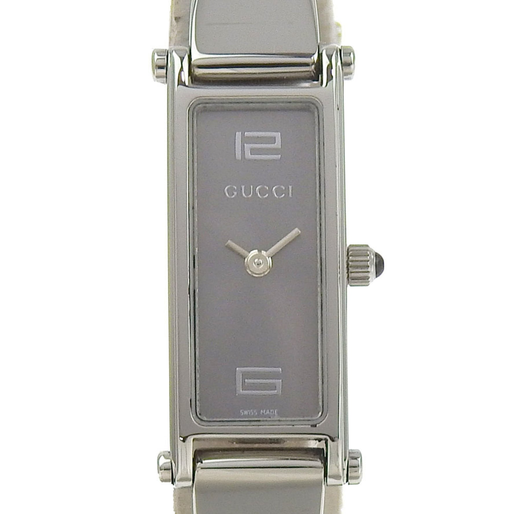 Gucci Watch Stainless Steel Quartz Analog Display Grey Dial