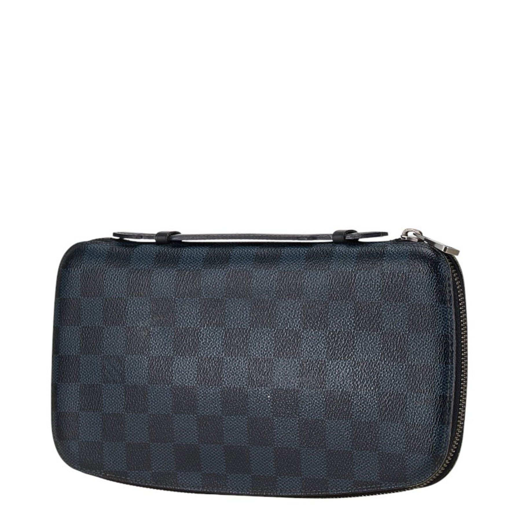 Louis Vuitton Damier Infini Organizer Atoll Round Long Wallet Cosmos Navy PVC Leather