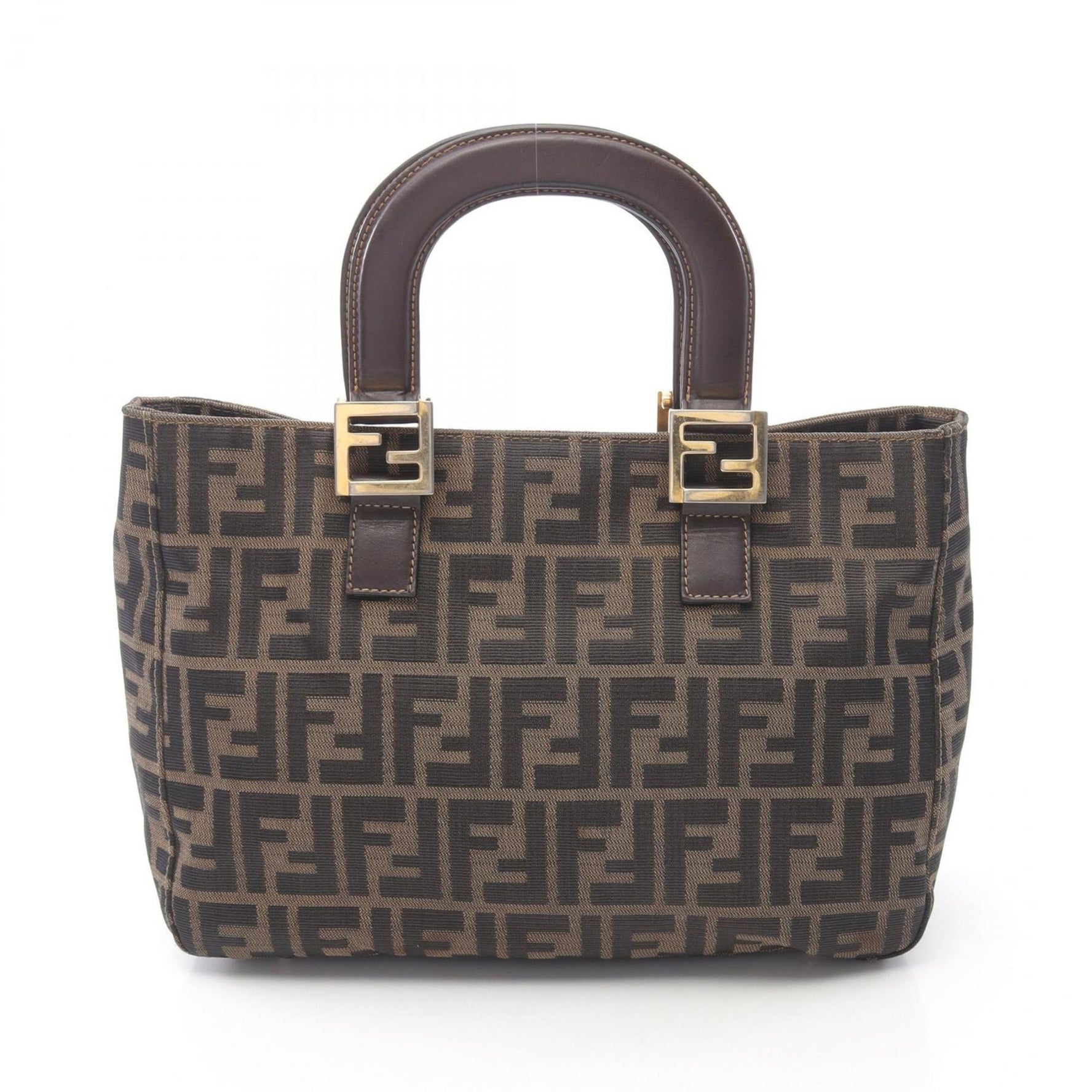Fendi Zucca handbag, canvas and leather