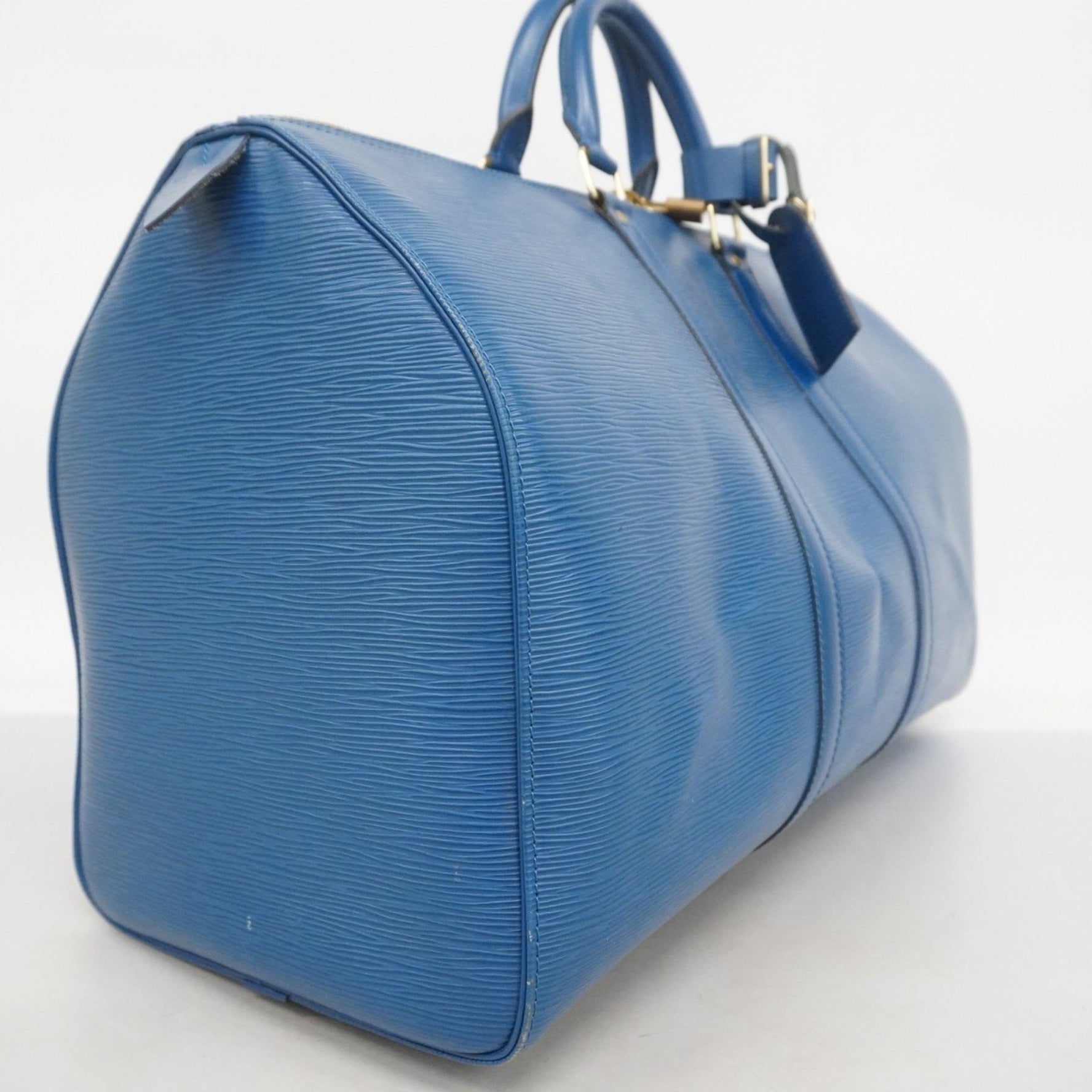 Louis Vuitton Epi Keepall 50 Boston Bag Toledo Blue