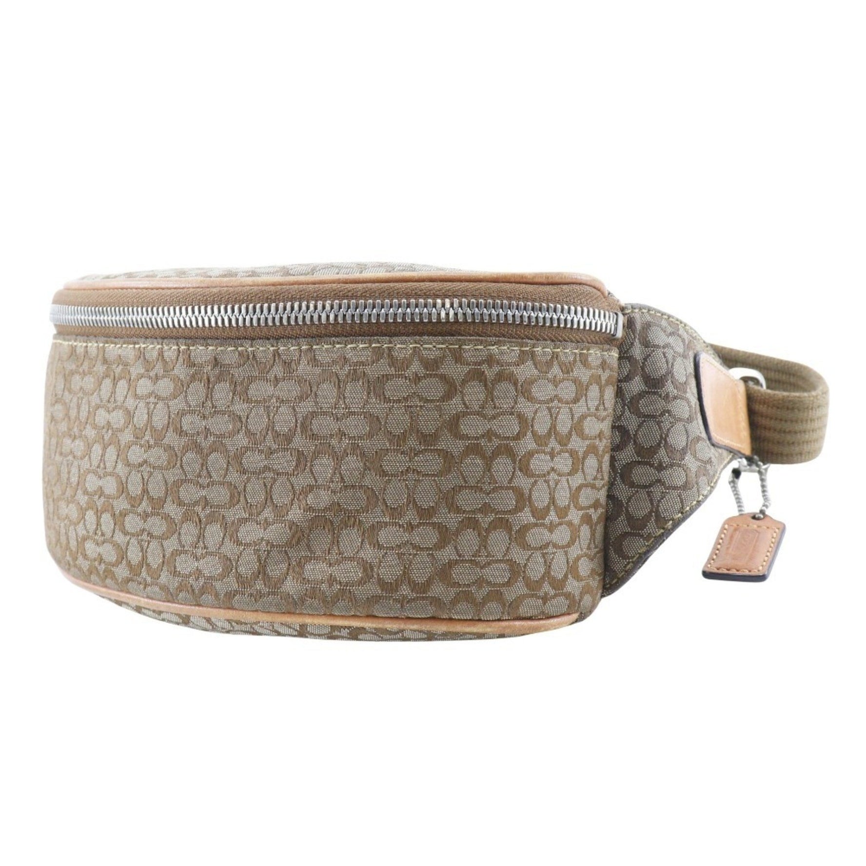 Coach Signature Waist Bag Canvas Made in China Mini signature