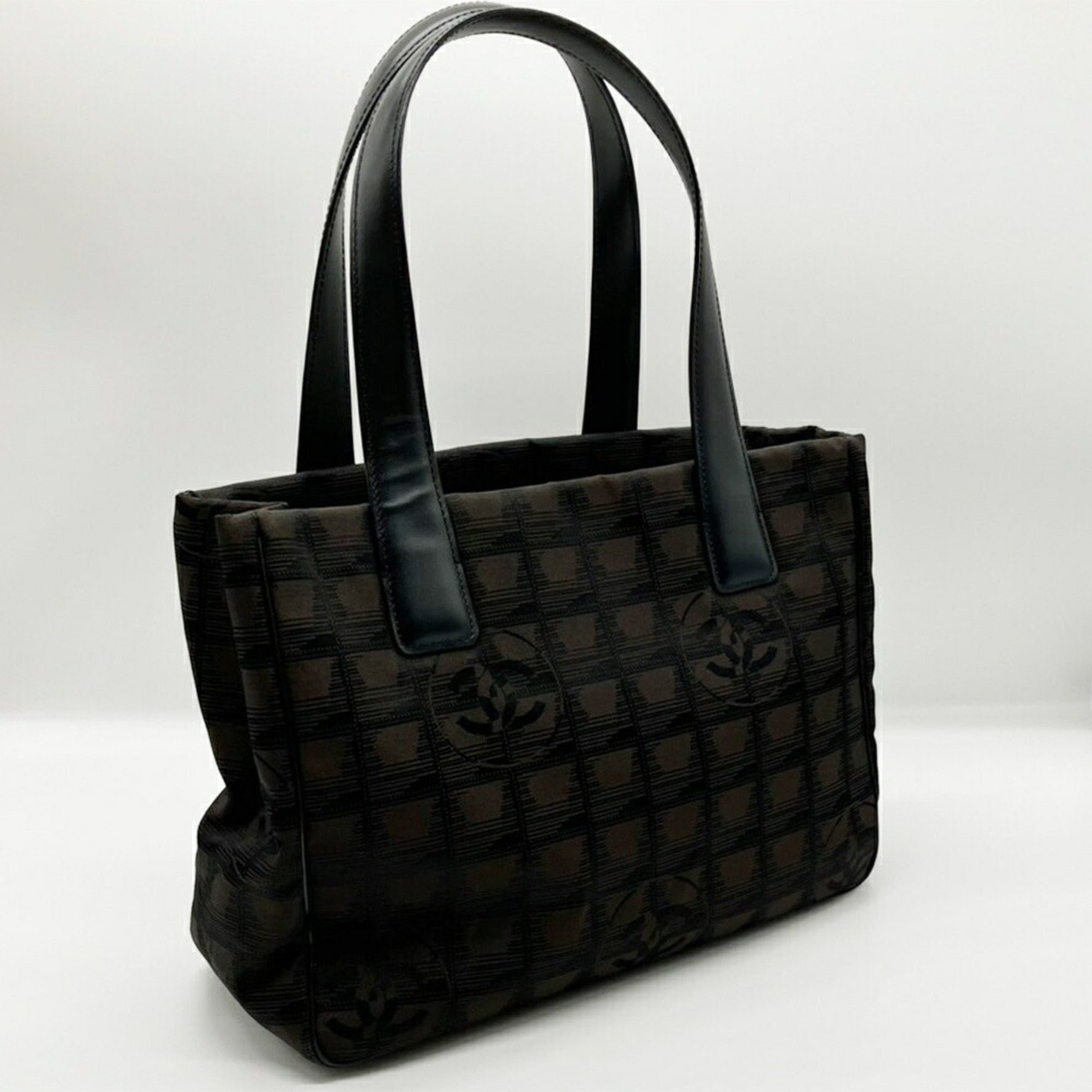 Chanel New Travel Line Tote PM Shoulder Bag No. 9 Nylon Canvas