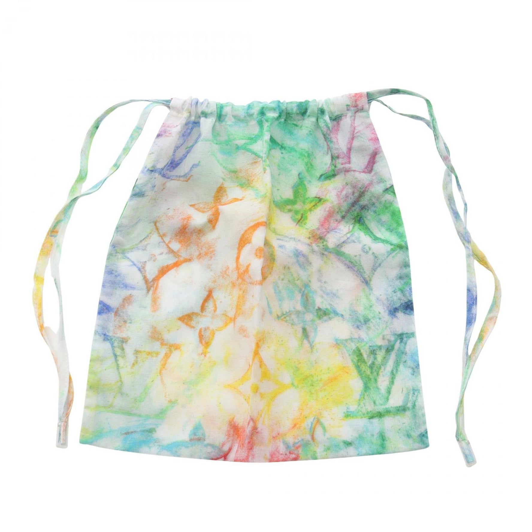 Louis Vuitton Monogram Pastel Pouch, Cotton, Men's and White, Multicolor