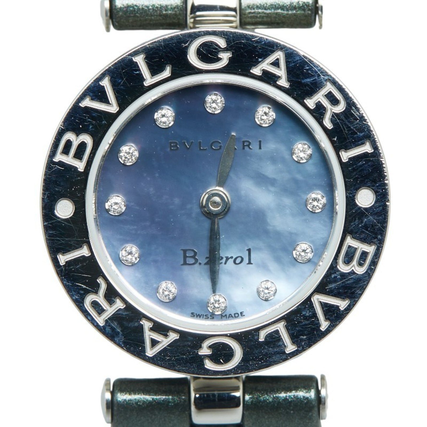 BVLGARI Watch Quartz Blue Shell Dial Stainless Steel Enamel