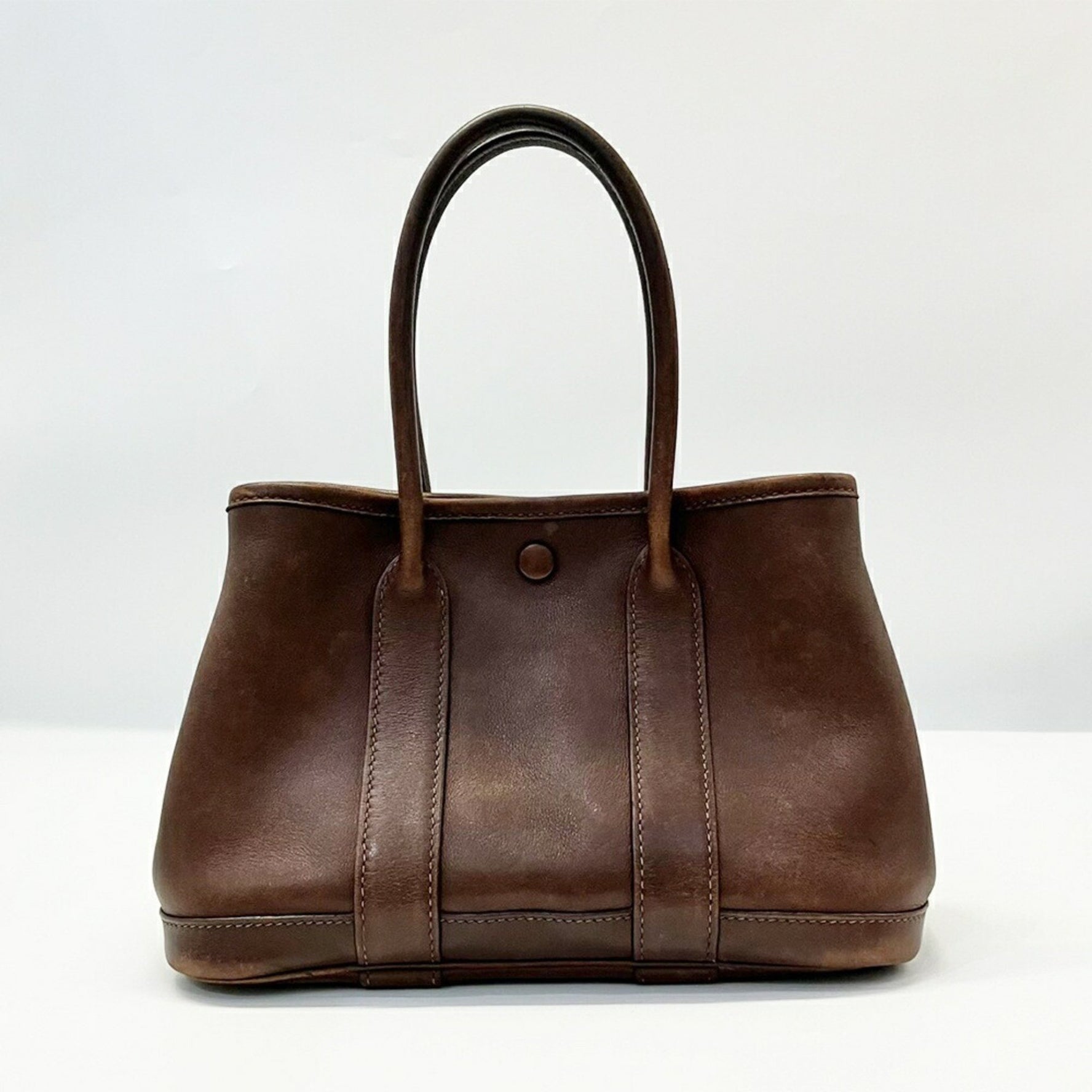 Hermès Garden Twilly TTPM Havana Tote Bag in Swift Leather, Brown, Style, HERMES H Stamp