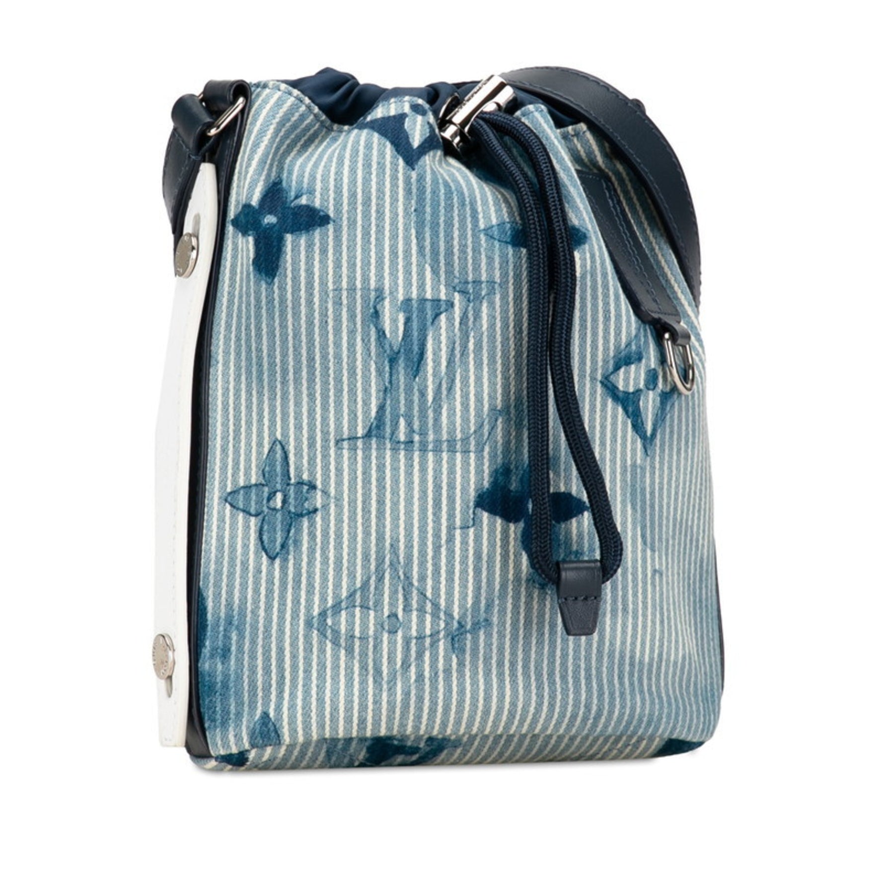 Louis Vuitton Monogram Watercolor Sac Marin Bag Shoulder Blue Navy Cotton Canvas Leather