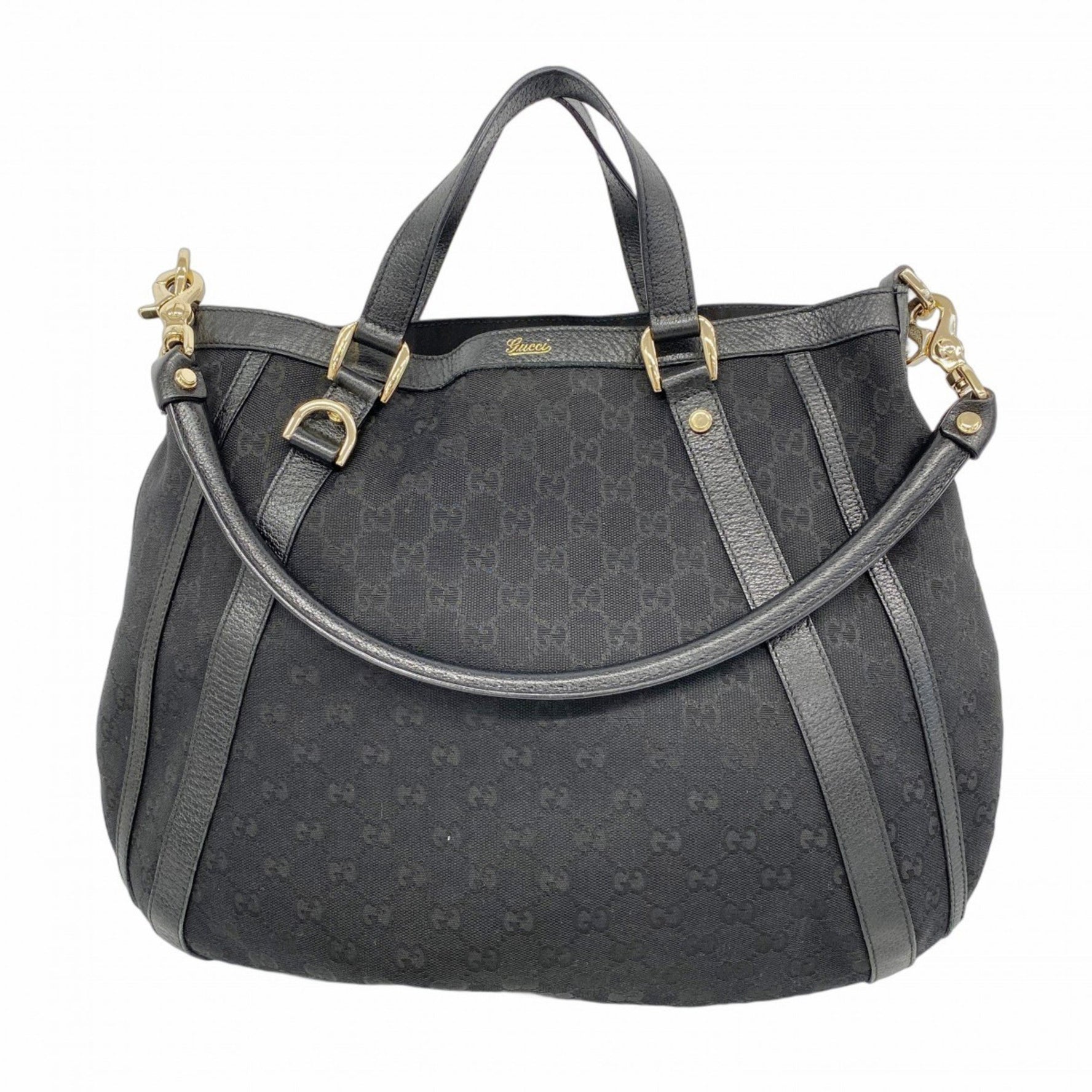 Gucci GG Canvas Abbey Handbag Champagne Bag