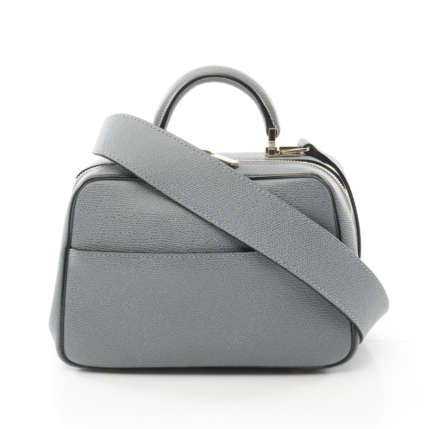 Valextra Serie Esse Mini Handbag Leather Women's Blue V5S16